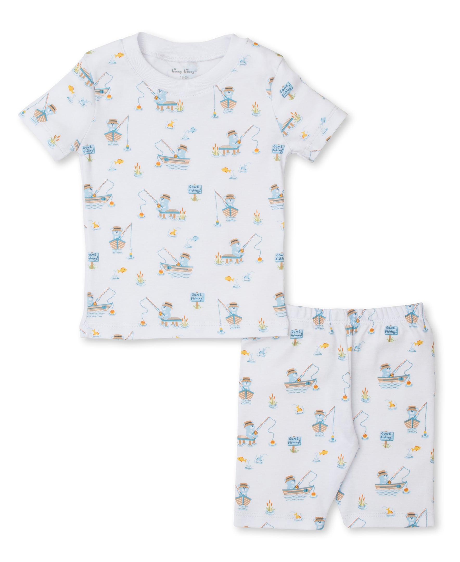Rather Be Fishing Toddler Short Pajama Set - Kissy Kissy