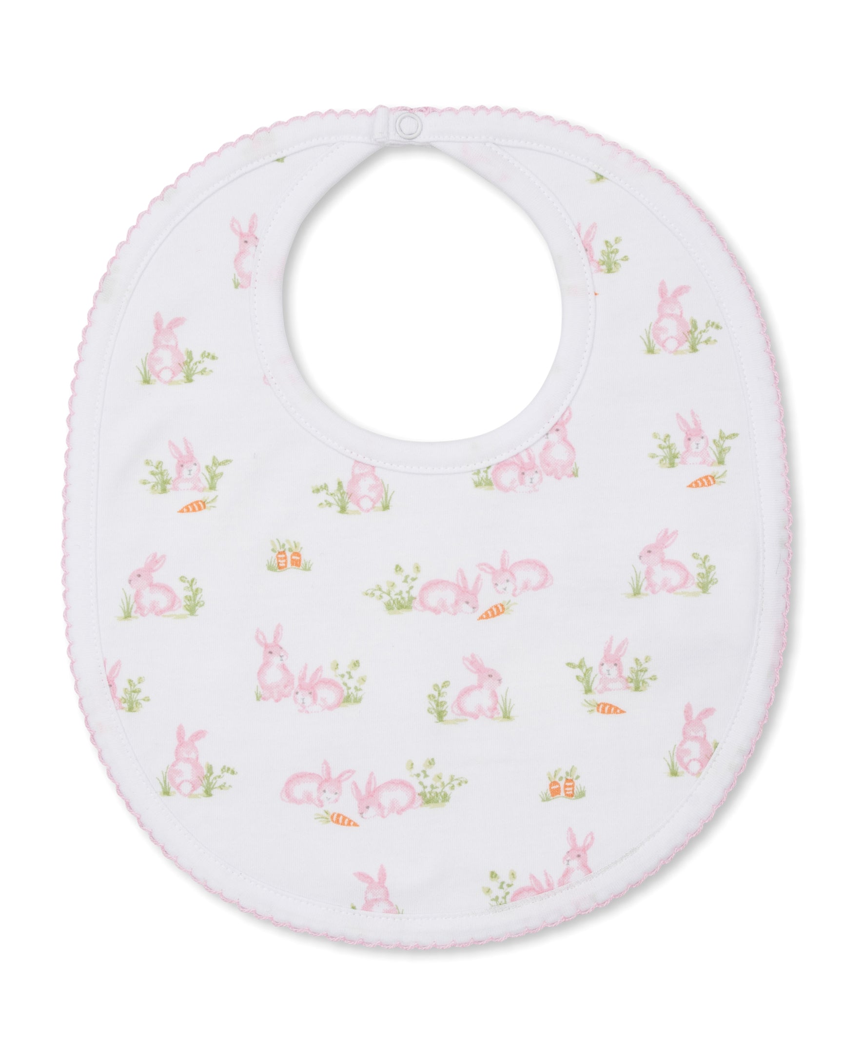 2-Pack Pink Bunny Cotton Bibs main image 0