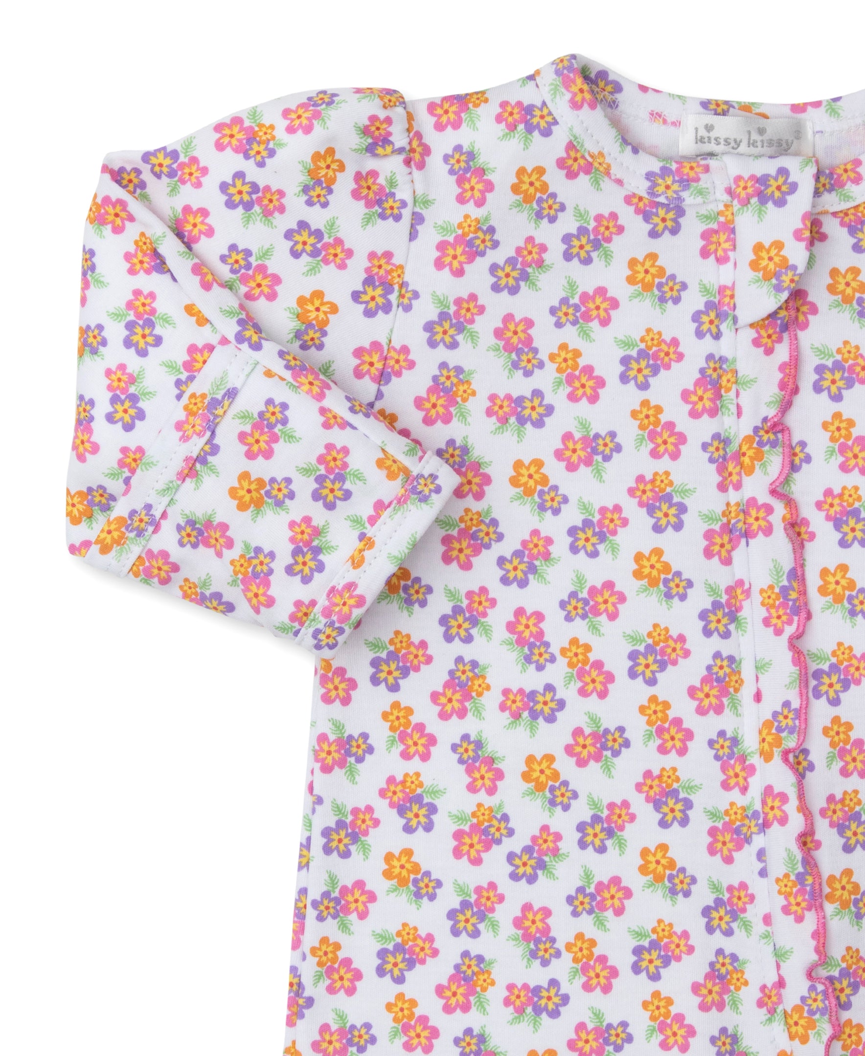 Aloha Whales Floral Zip Footie