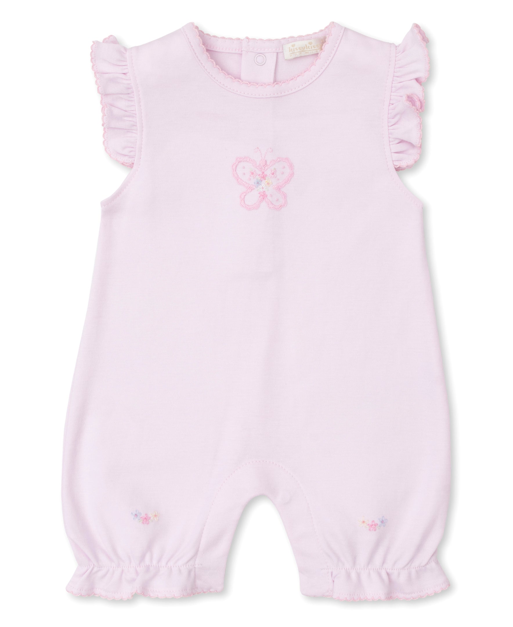 Premier Butterfly Flutters Pink Hand Emb. Sleeveless Playsuit