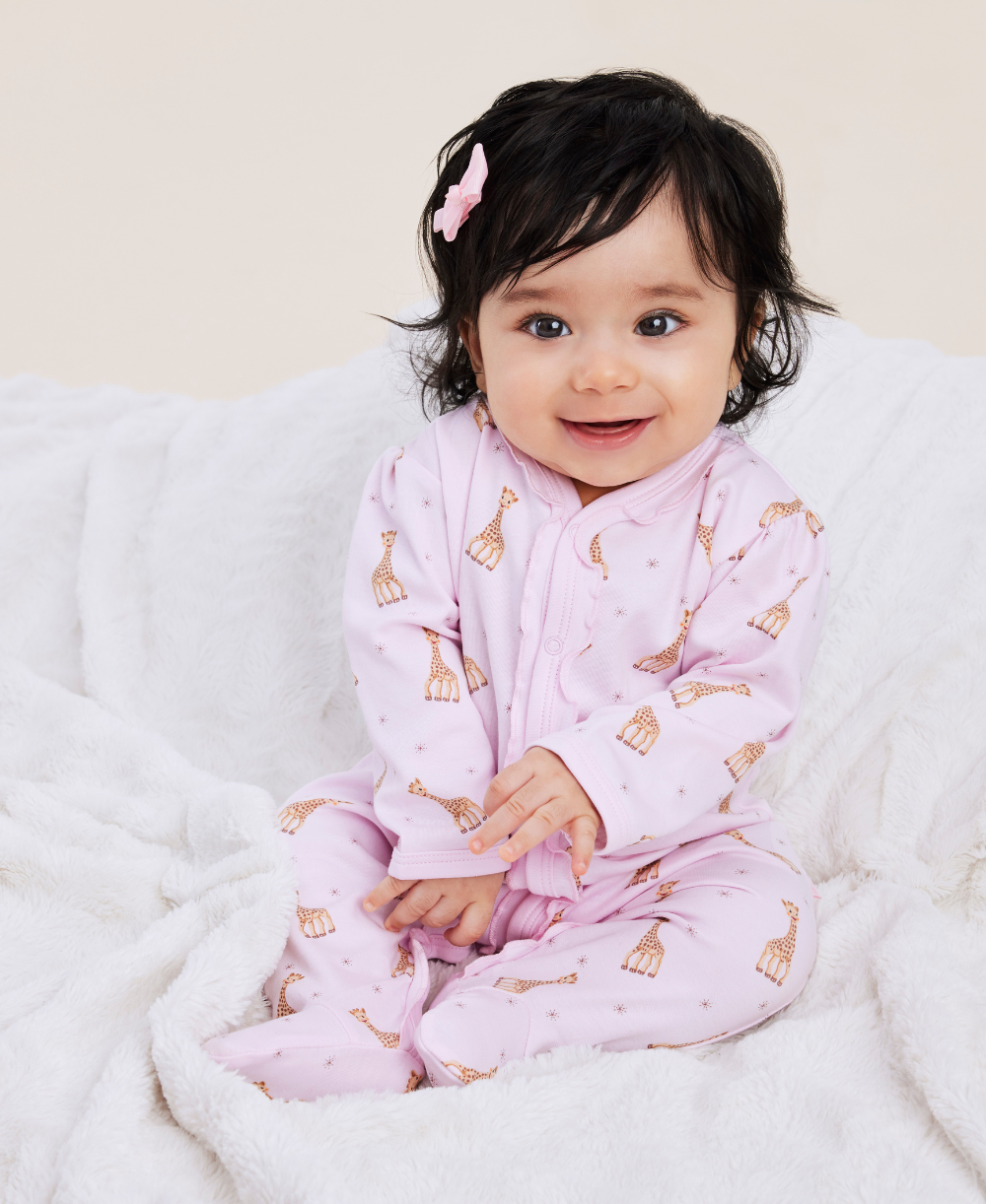 Sophie La Girafe Print Footie Blue main image 1