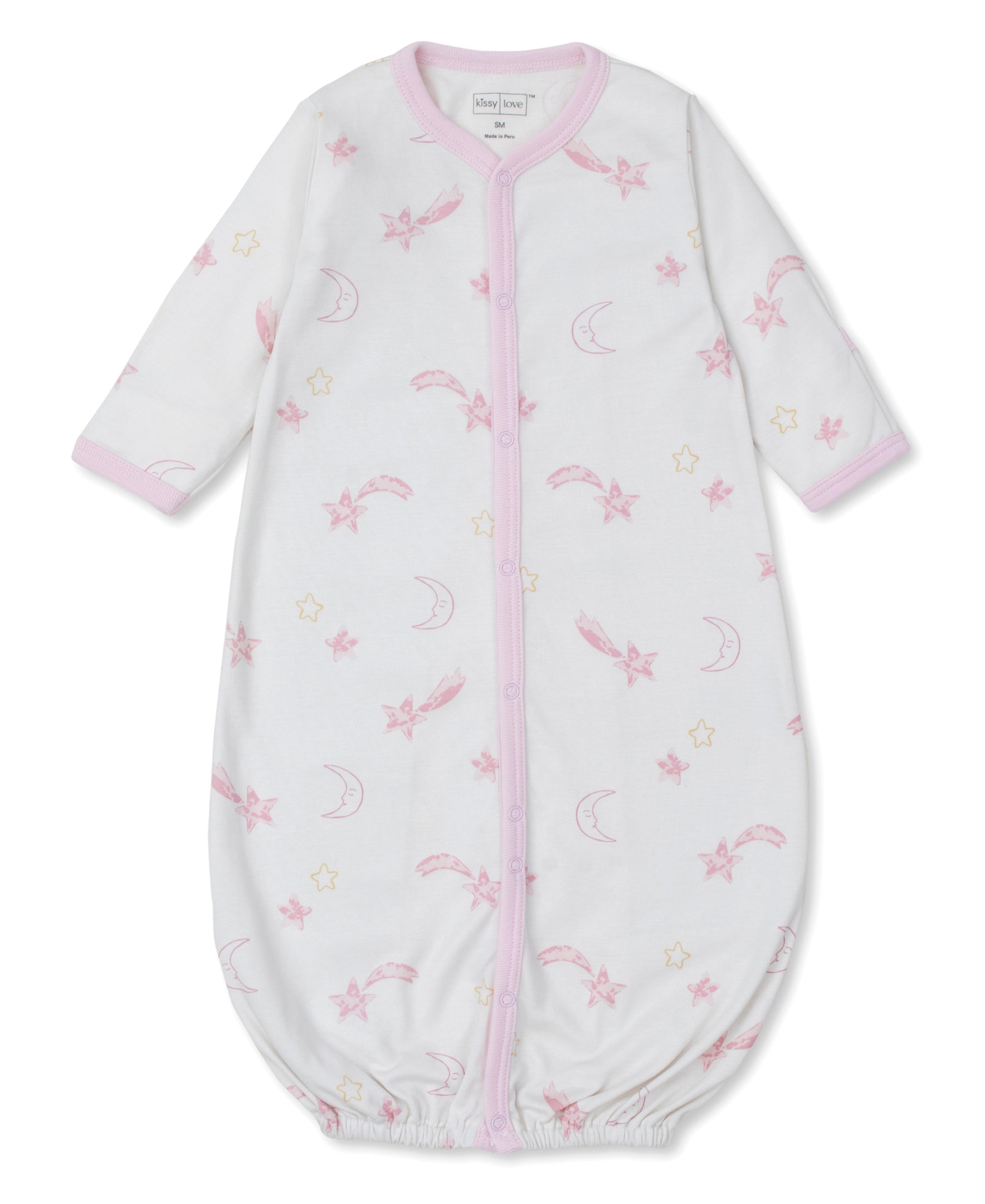 Kissy Kissy Love Baby Girls Dusty Rose Pink Dress - White Stars main image 1