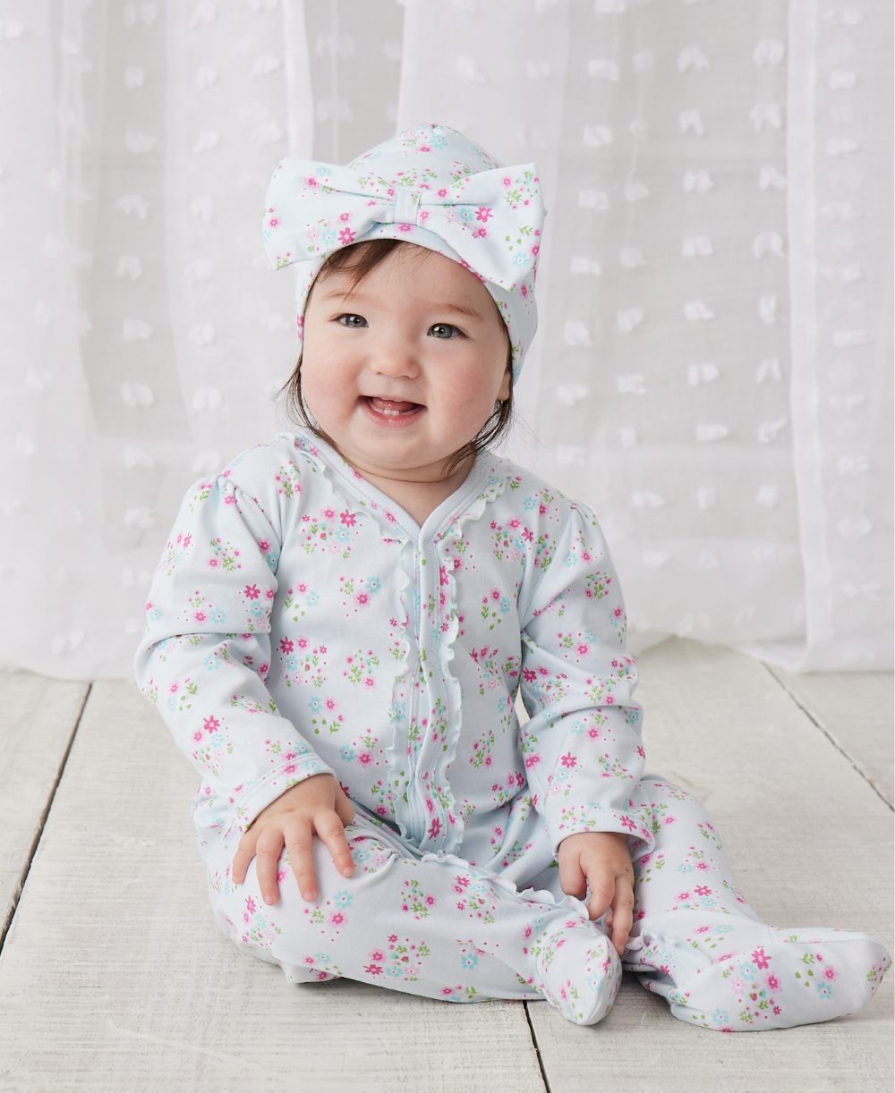 Bunny Blossoms Floral Footie - Kissy Kissy