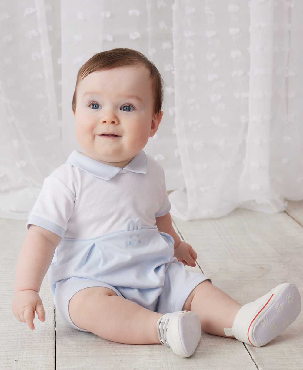 Cottontail Hollows Blue Short Playsuit - Kissy Kissy