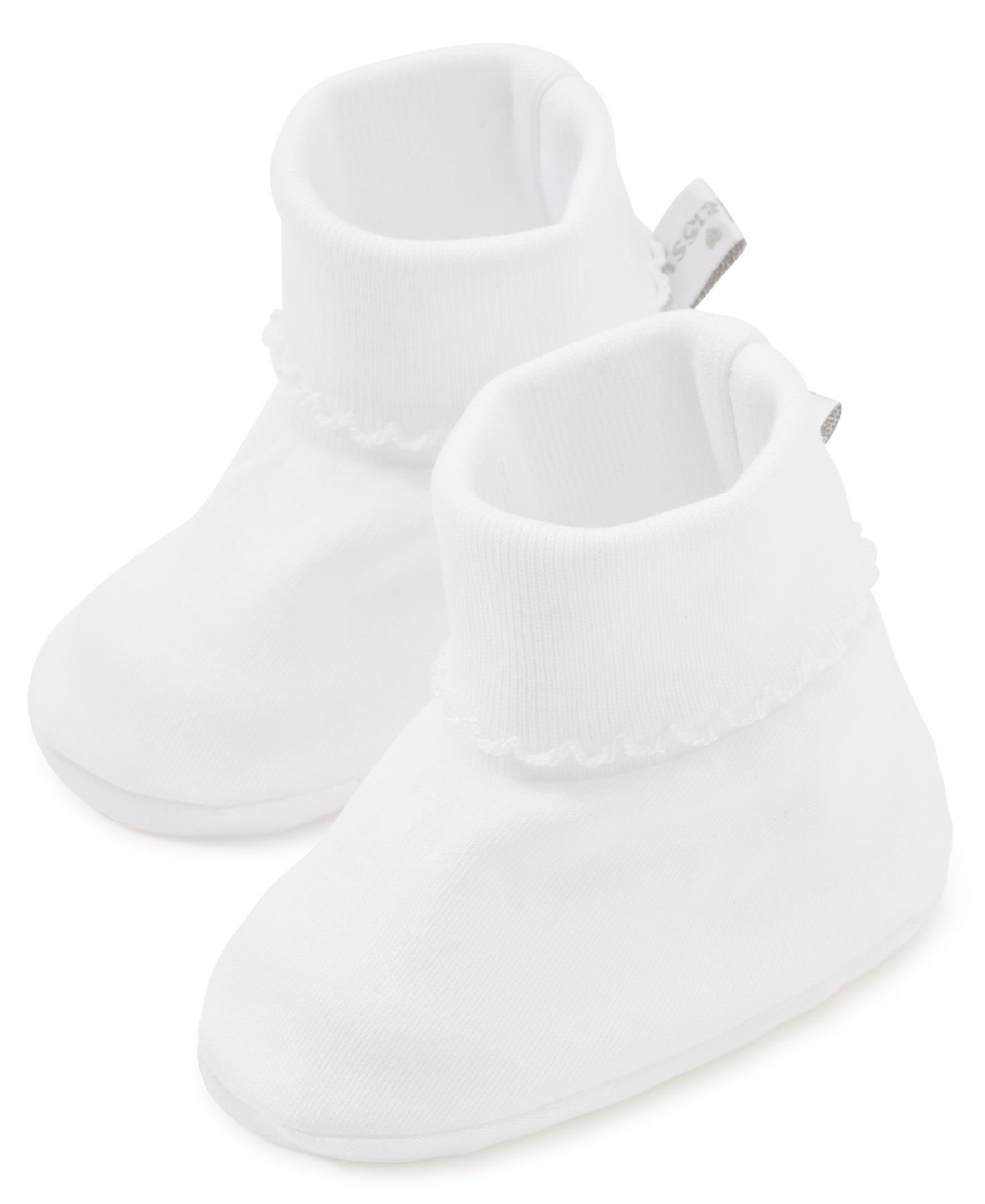 White 2024 newborn booties