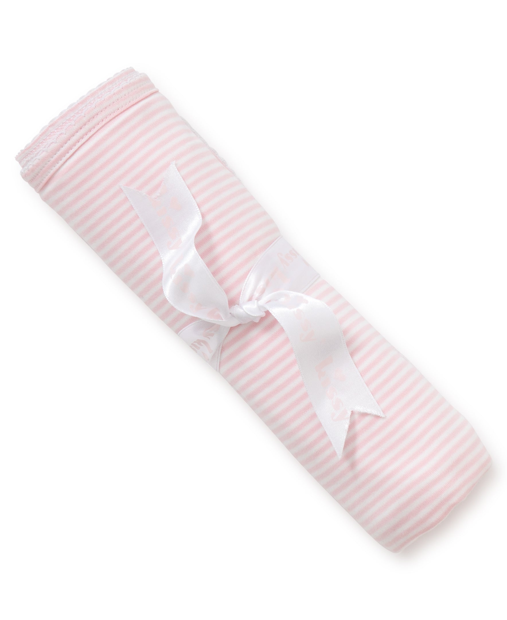 Personalized Pink Simple Stripes Blanket - Kissy Kissy