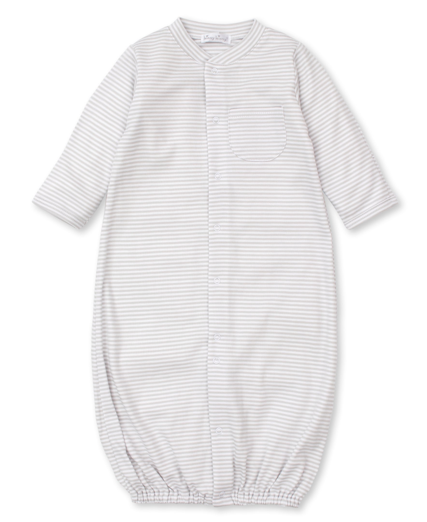 Simple Stripes Silver Convertible Gown - Kissy Kissy