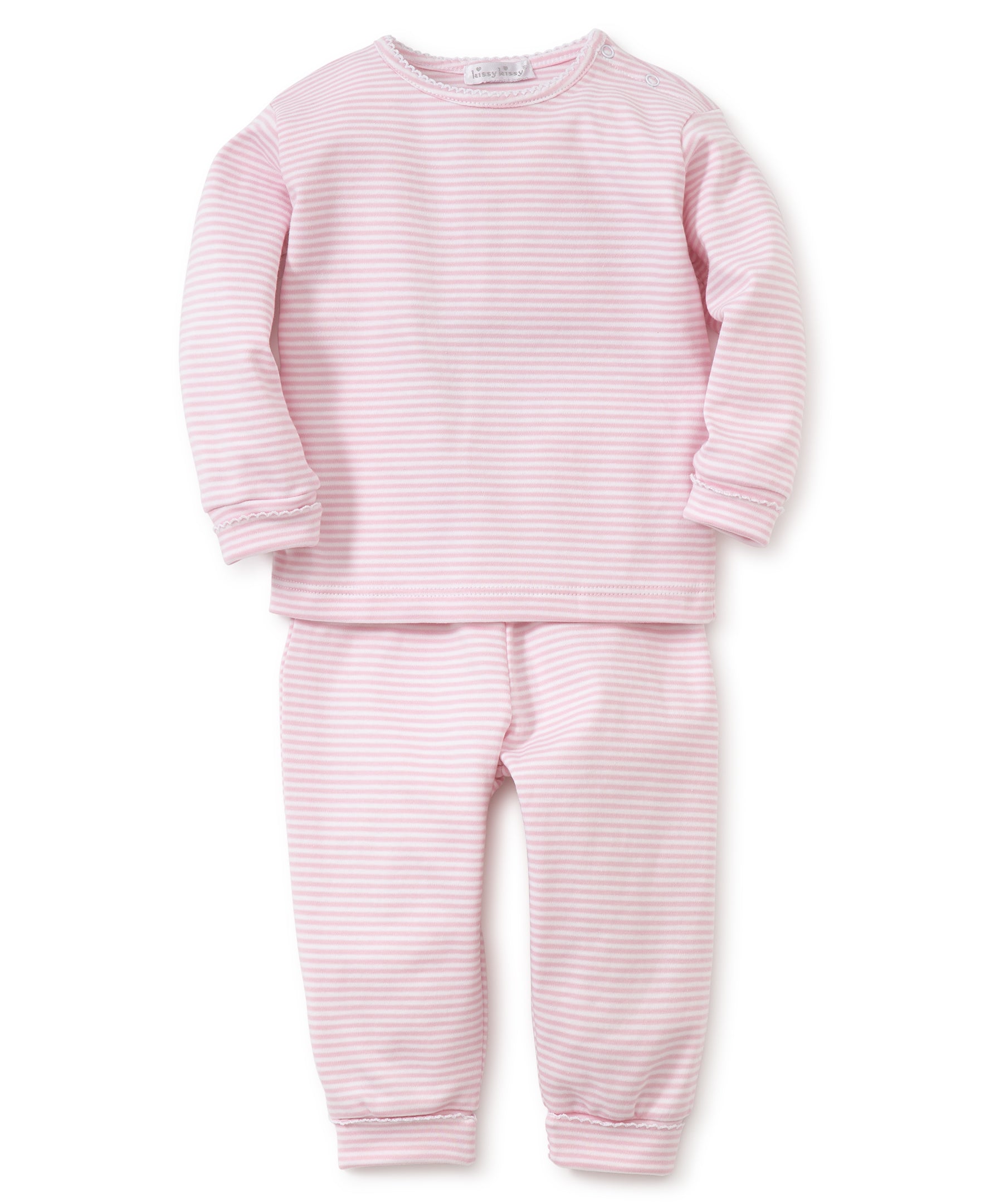 Simple Stripes Pink Long Sleeve Tee and Pant Set - Kissy Kissy
