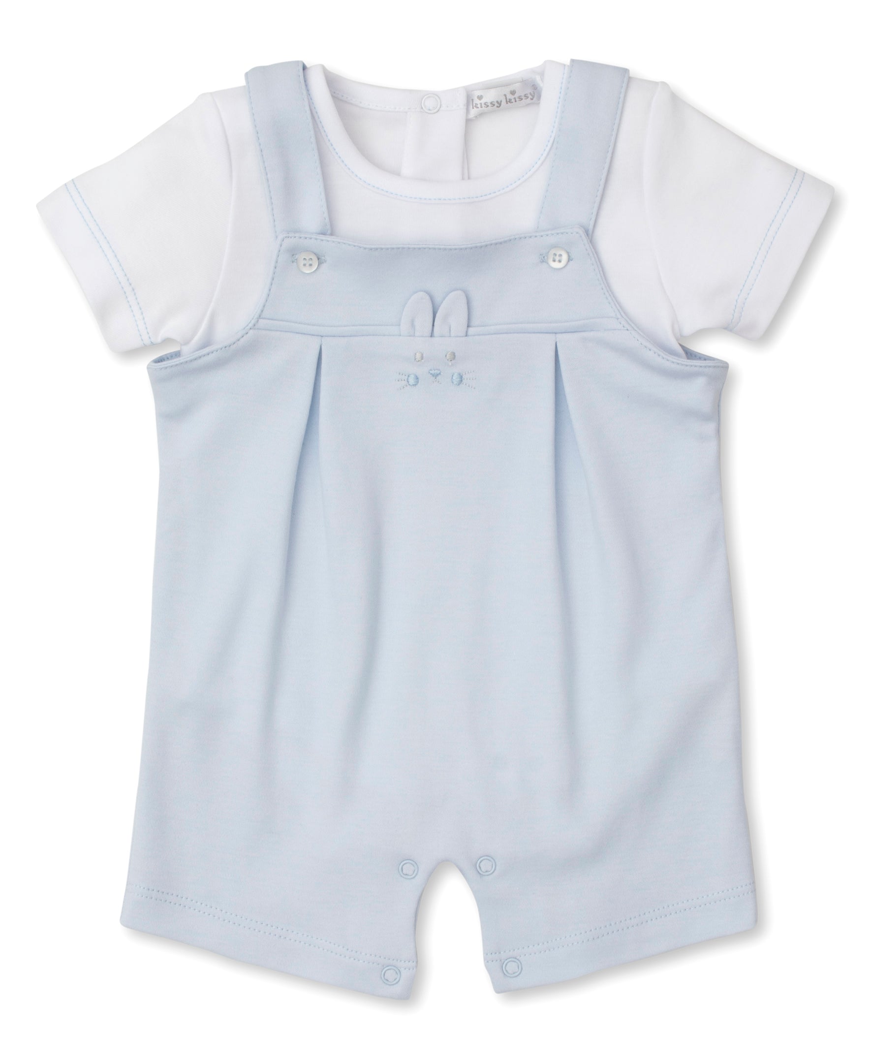 Cottontail Hollows Blue Short Overall Set - Kissy Kissy