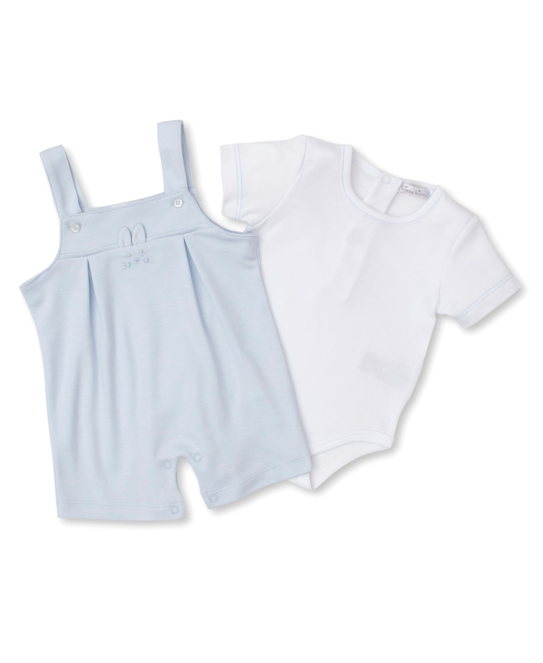 Cottontail Hollows Blue Short Overall Set - Kissy Kissy