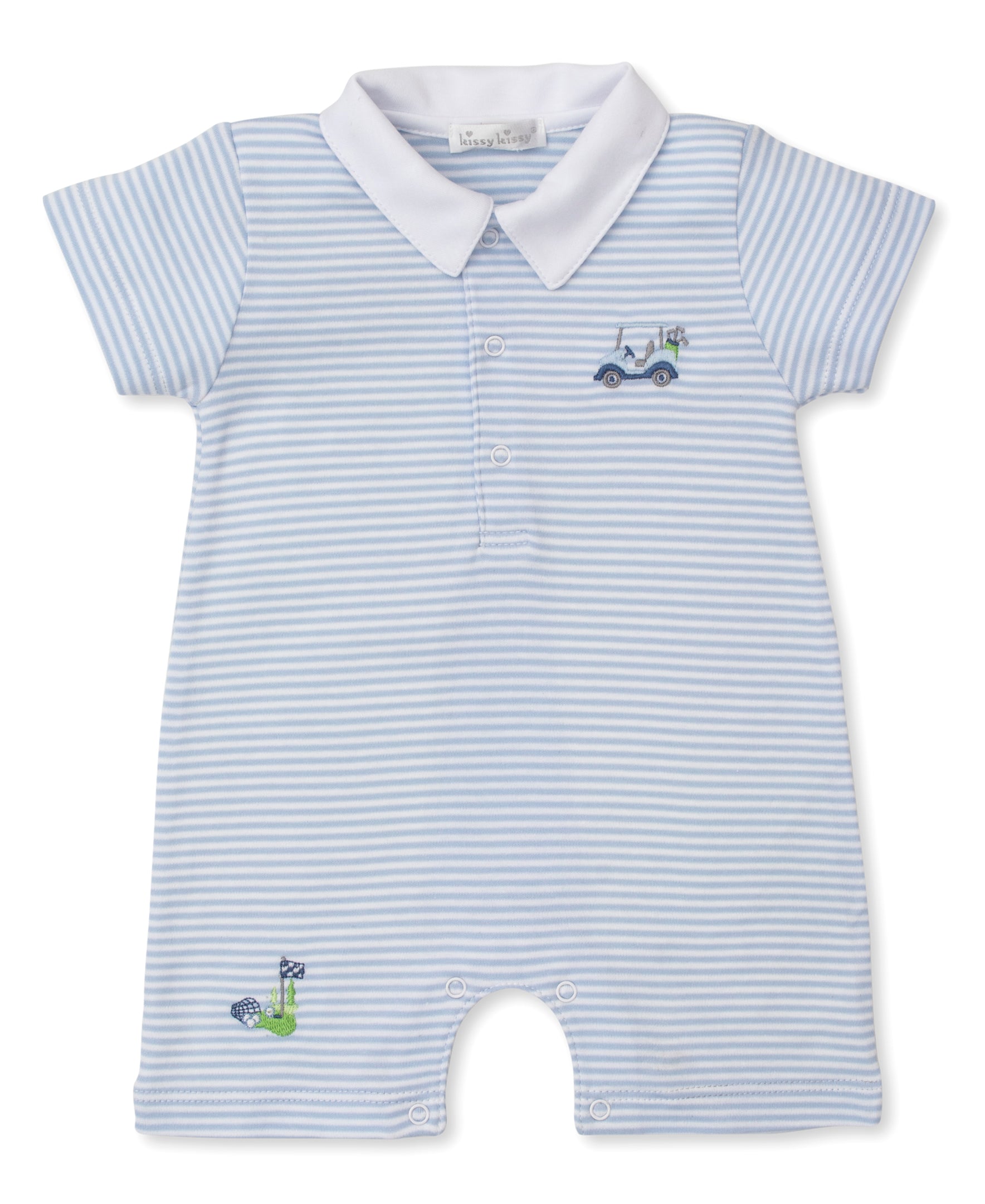 Kissy Golf Club Blue Stripe Playsuit