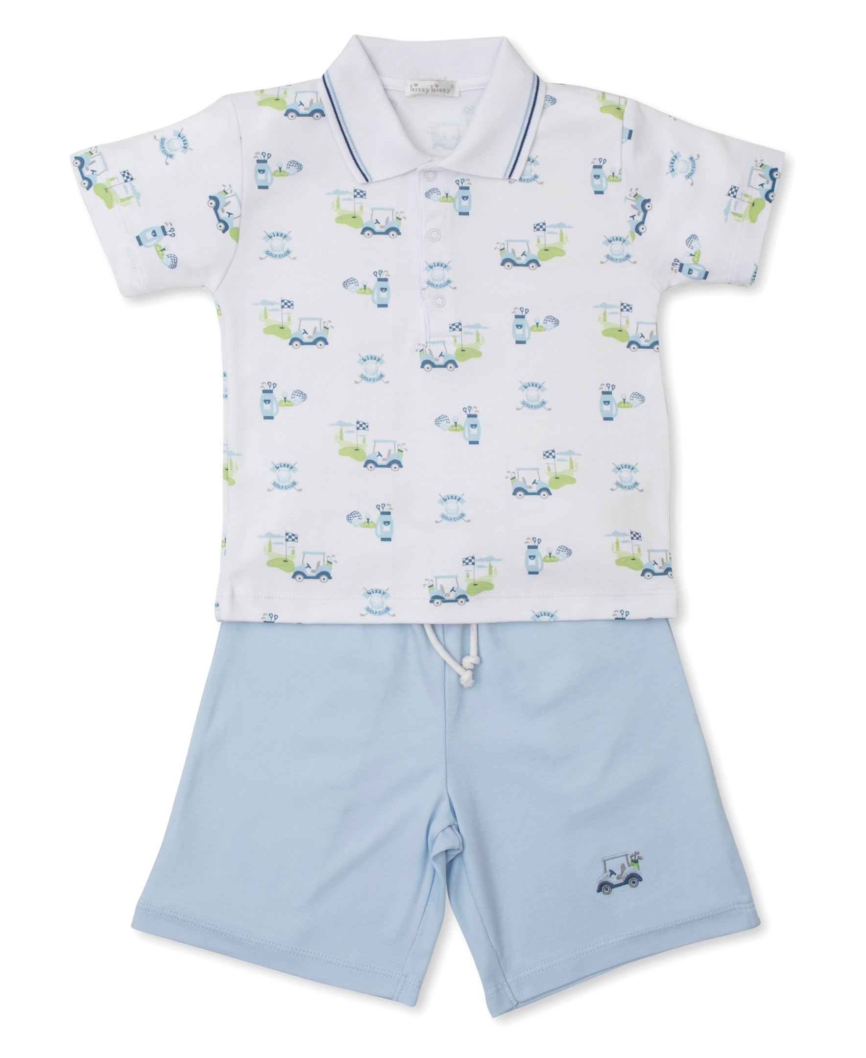 Kissy Golf Club Blue Toddler Bermuda Set