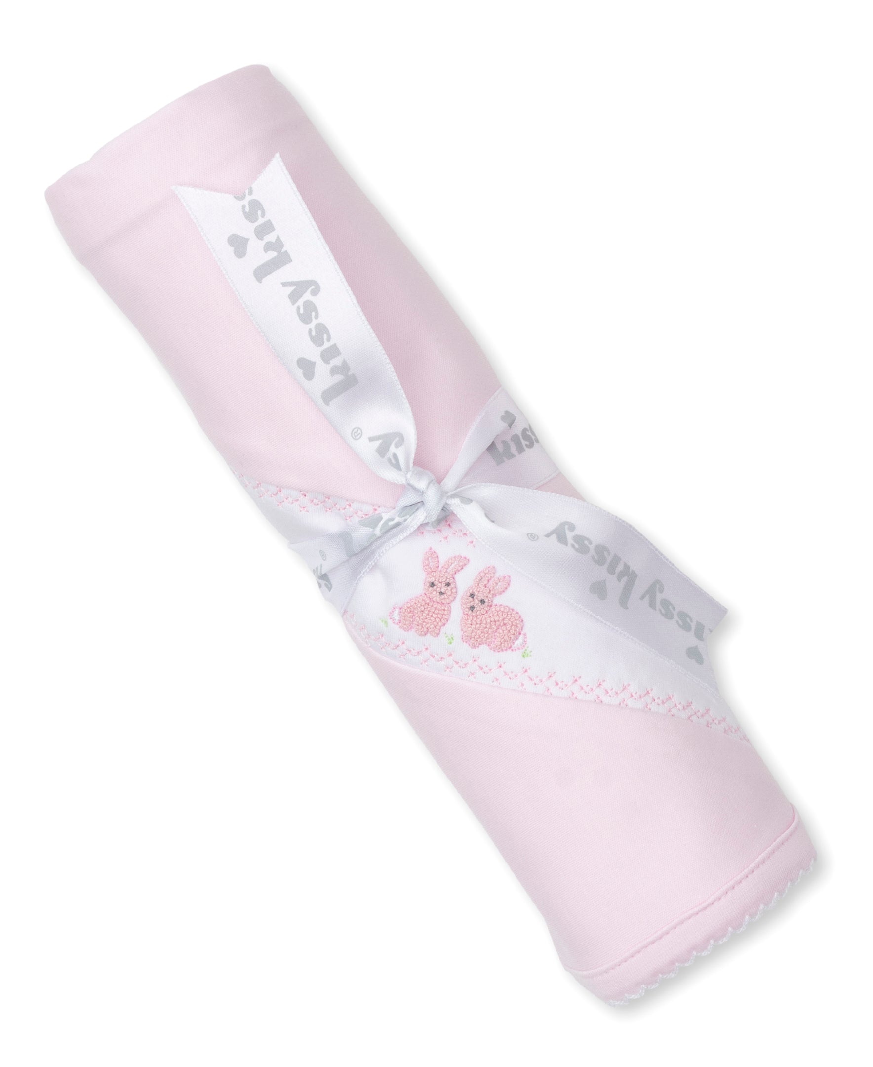 Premier Cottontail Hollows Pink Hand Emb. Blanket - Kissy Kissy