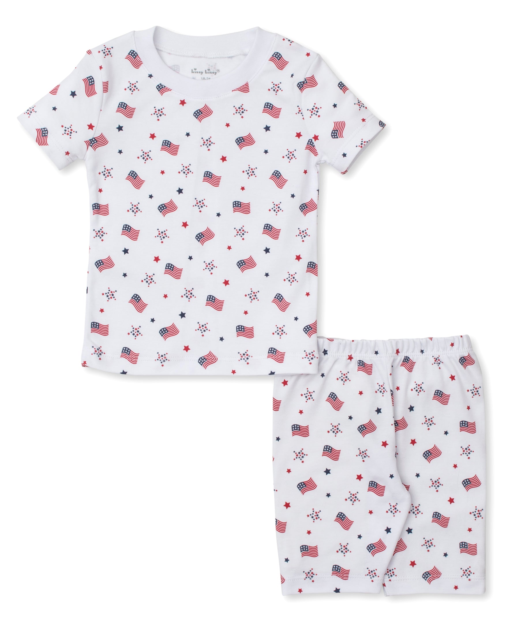 Star Spangled Spirit Short Toddler Pajama Set - Kissy Kissy