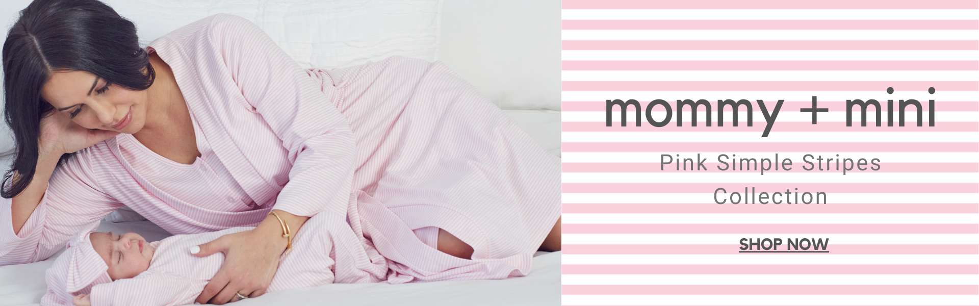 Mommy + Mini Pink Simple Stripes Collection