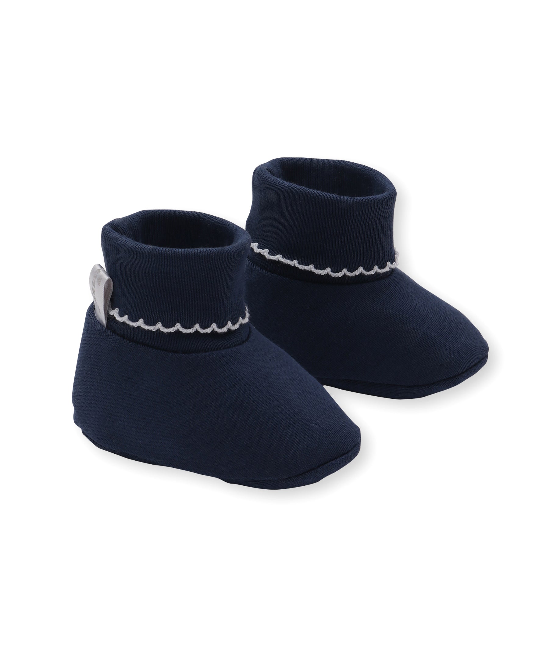 Navy Kissy Basics Booties - Kissy Kissy