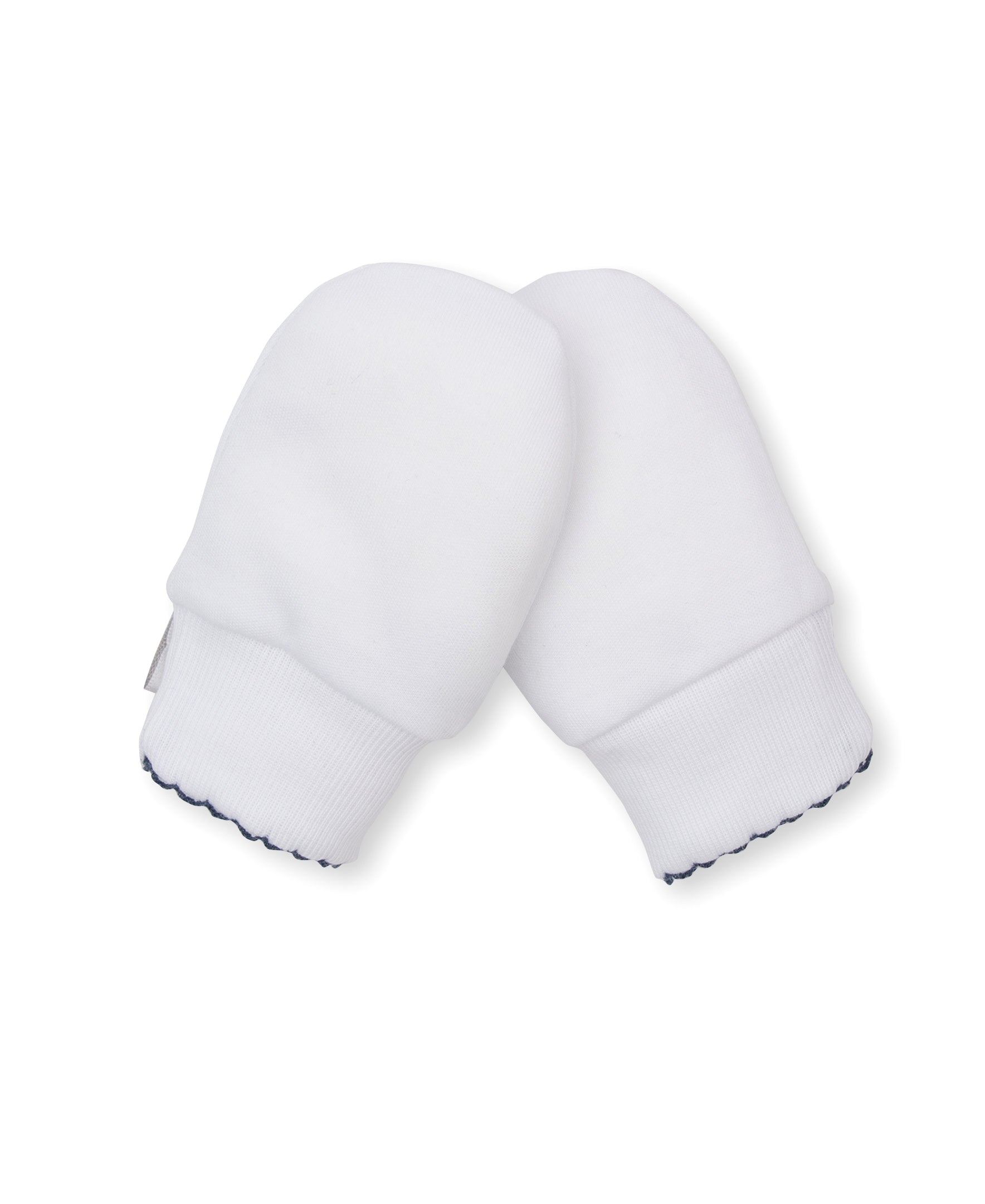 White/Navy Kissy Basics Mittens - Kissy Kissy