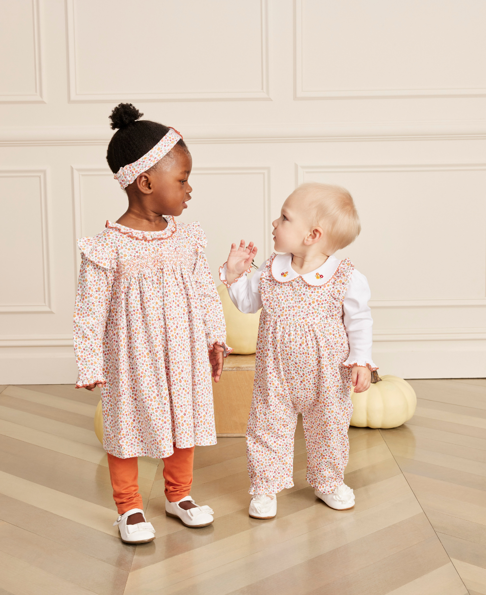 Autumn Blossoms Smocked Dress Set - Kissy Kissy