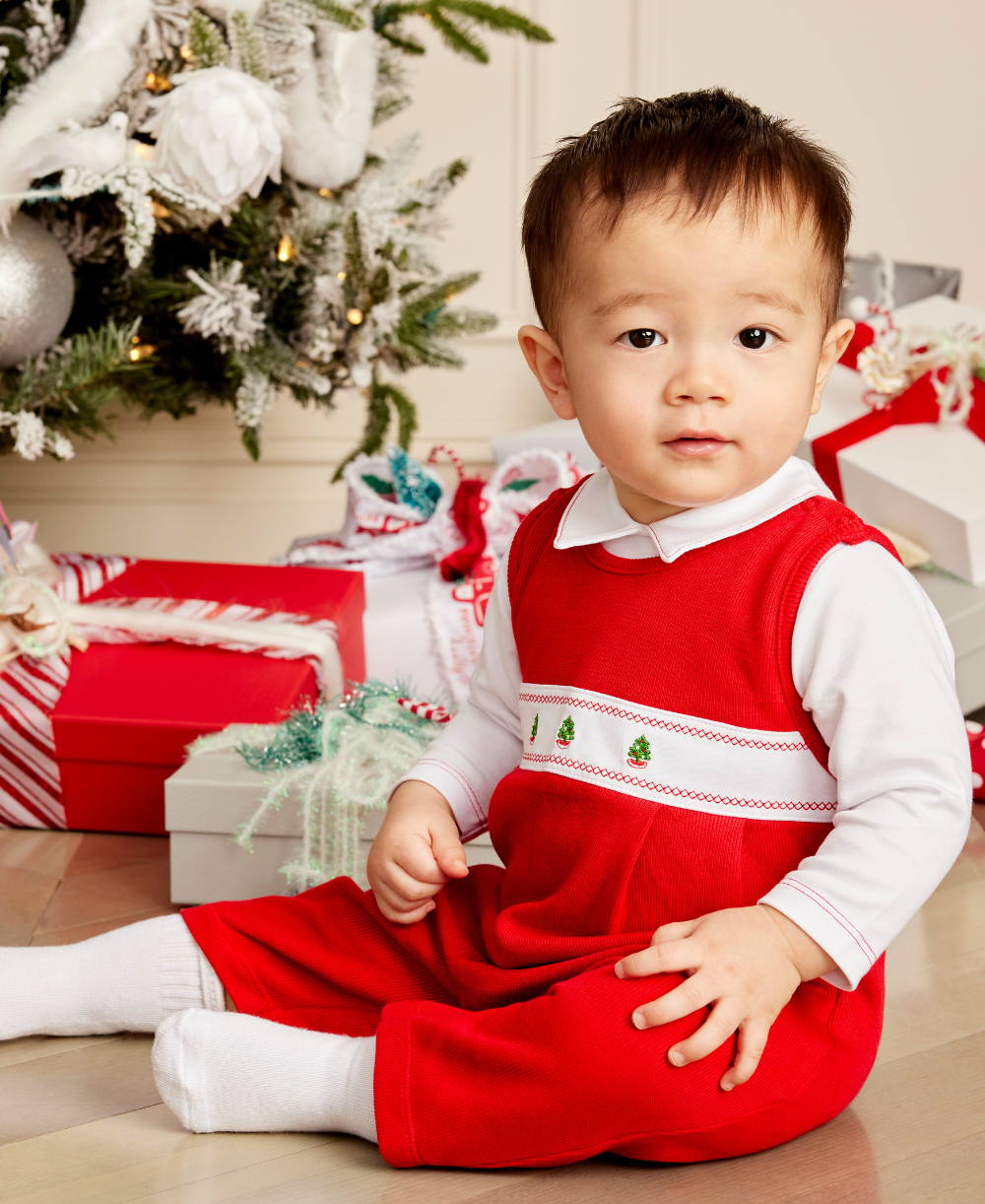 Classic Treasures Holiday FA24 Overall Set - Kissy Kissy