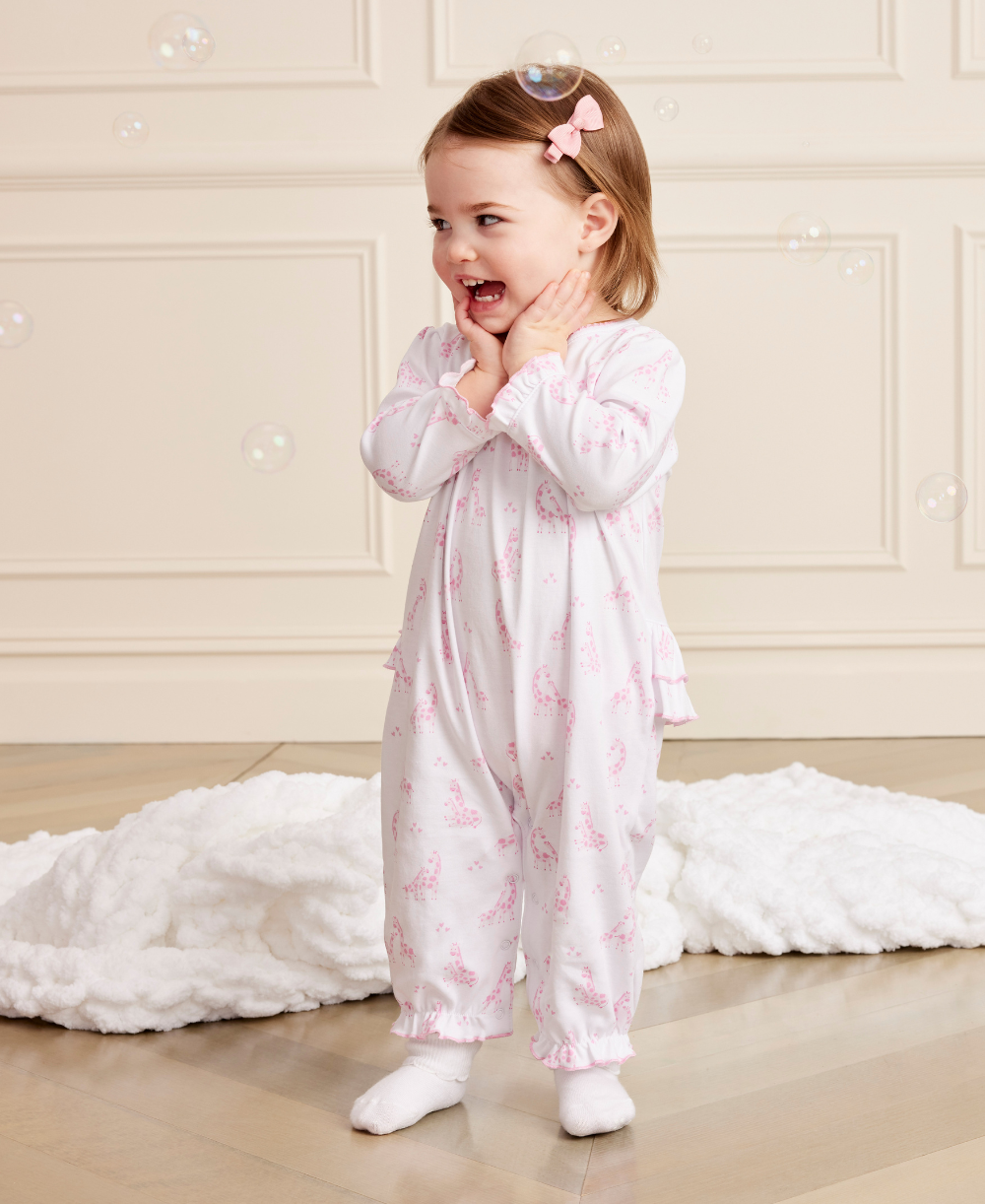 Giraffe Glee Pink Playsuit - Kissy Kissy