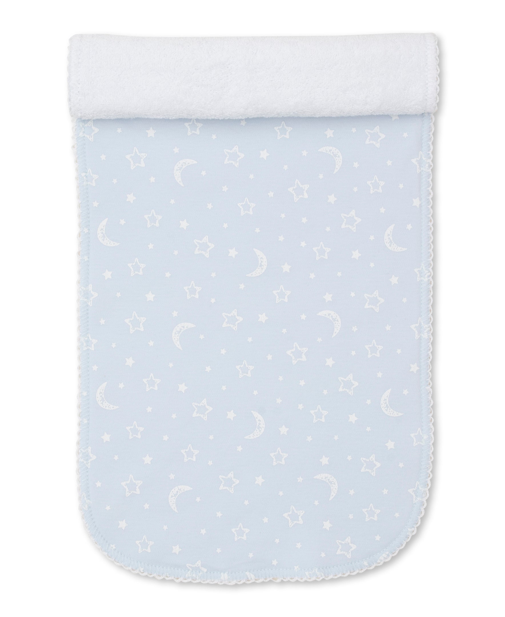 Crescent Moonlight Blue Burp Cloth