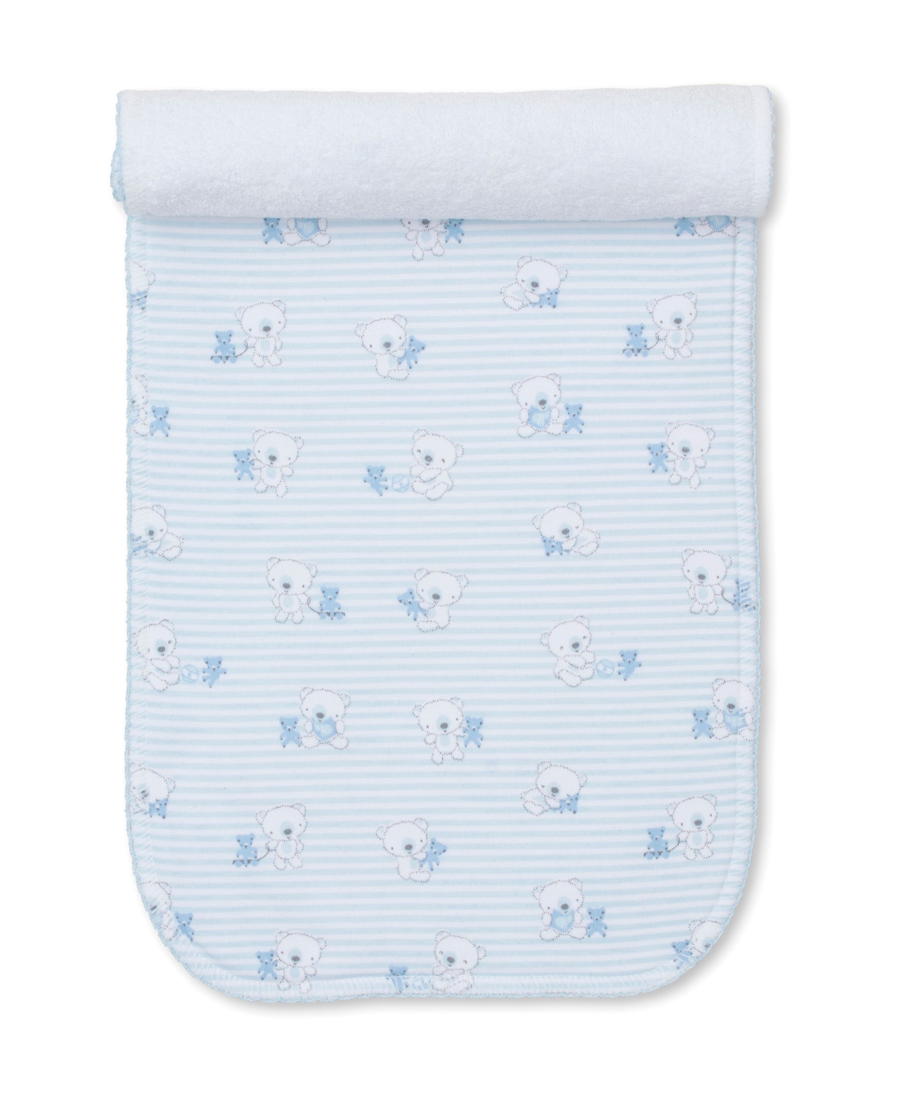 Beary Best Friends Blue Burp Cloth