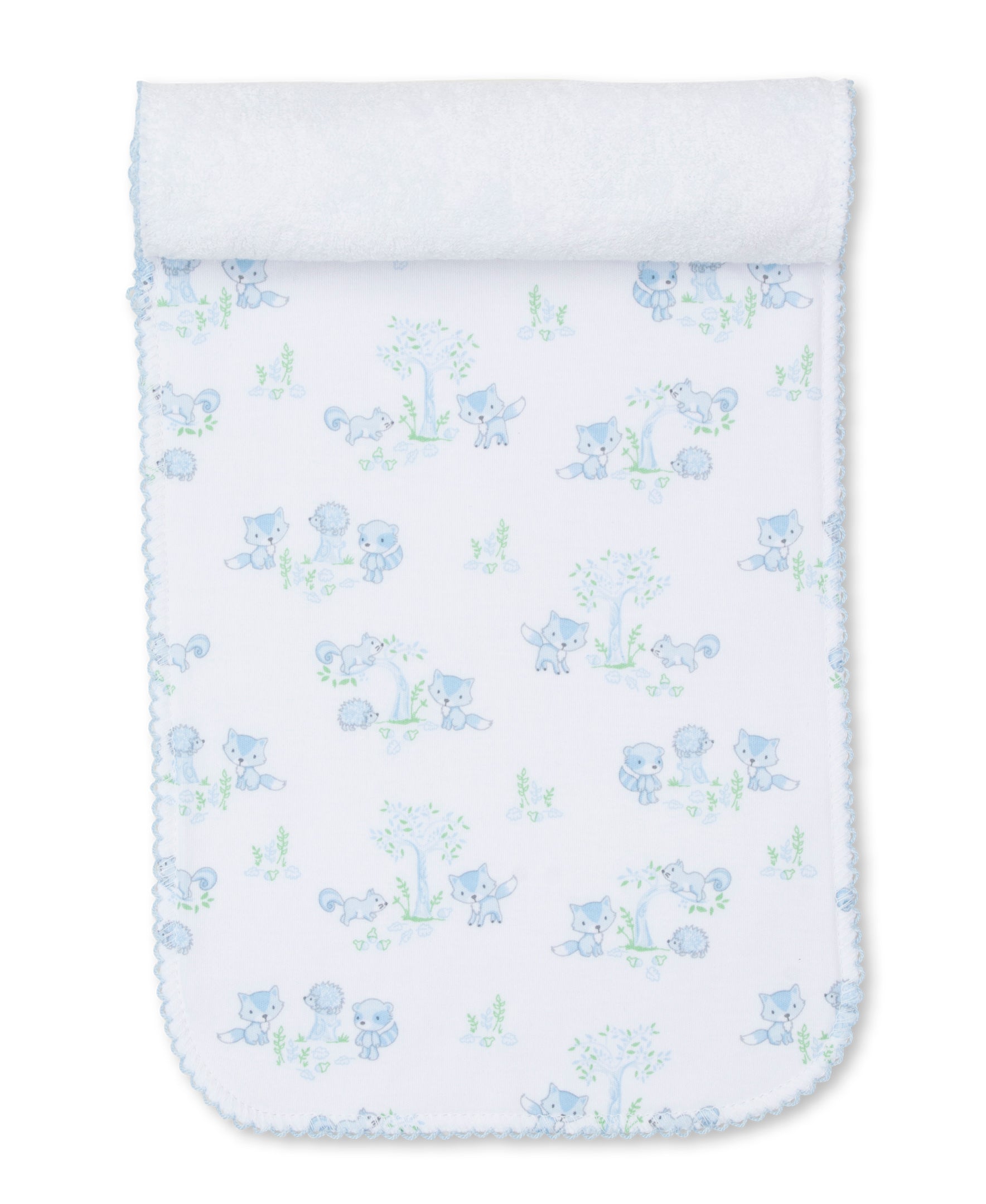 Forest Fun Blue Burp Cloth - Kissy Kissy