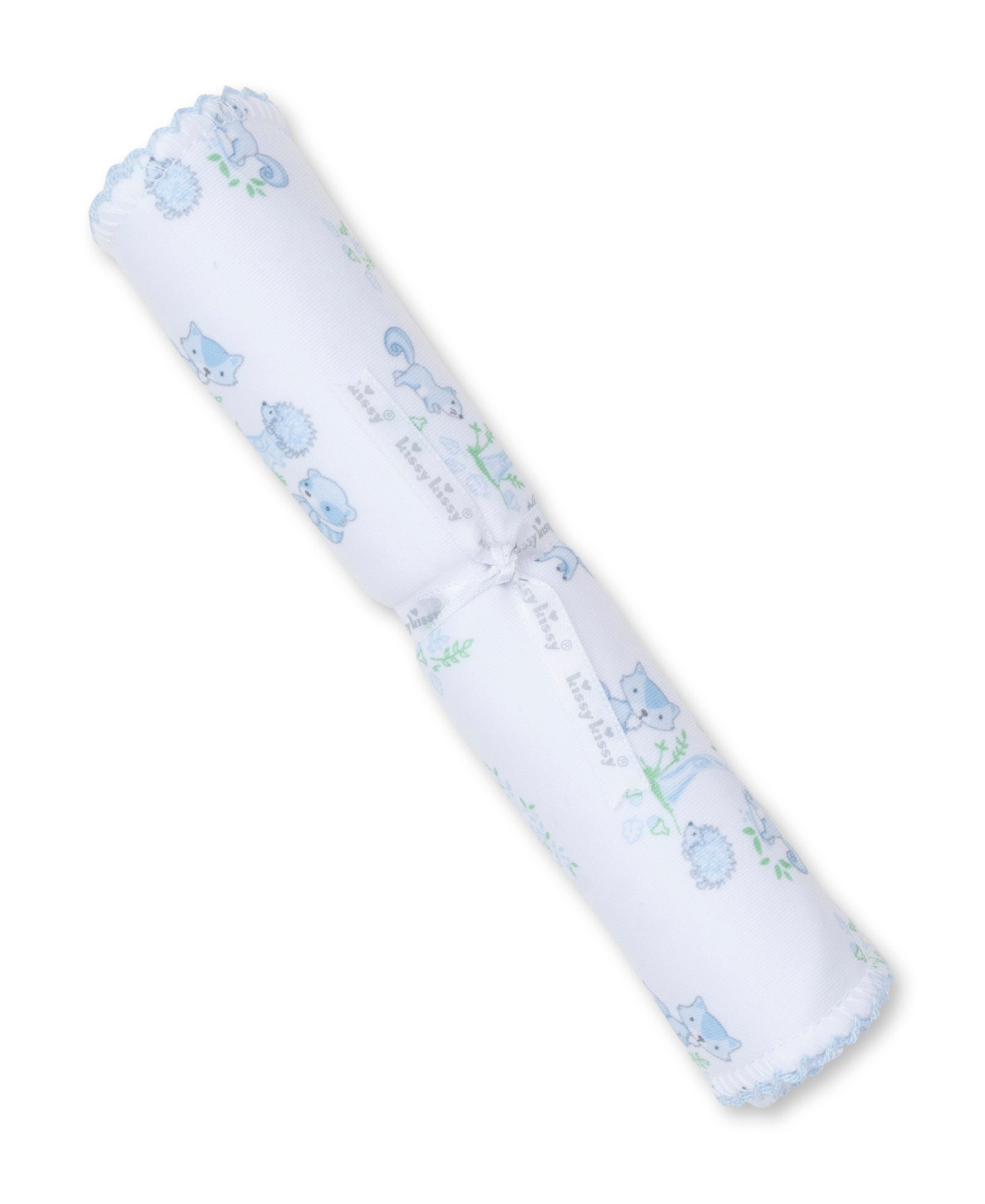 Forest Fun Blue Burp Cloth - Kissy Kissy