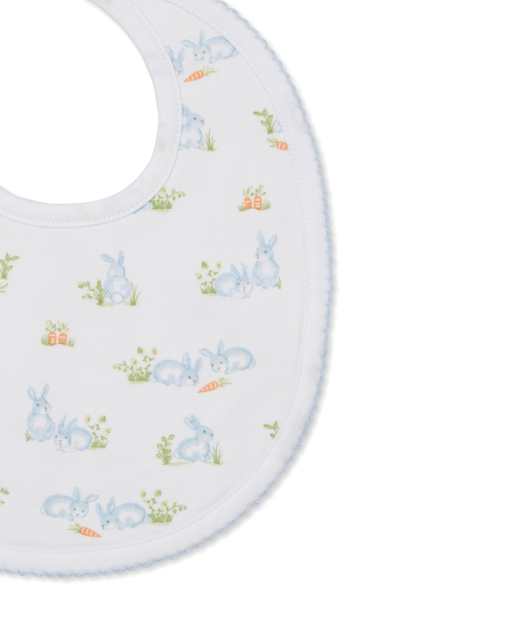 Baby Bunny Patch Blue Bib - Kissy Kissy