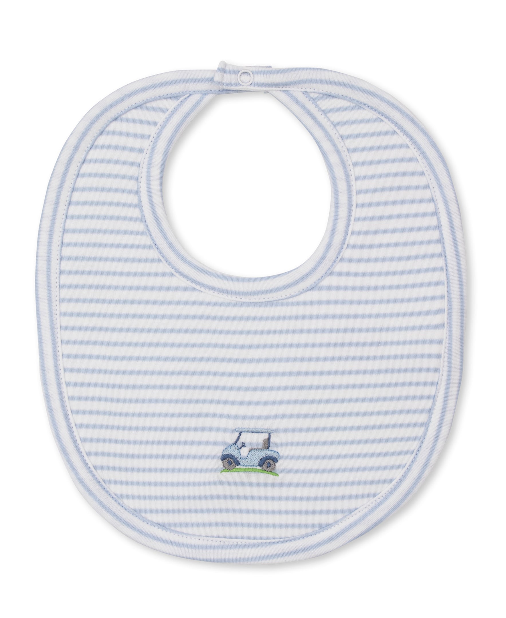 Fairway Foursome Blue Stripe Bib - Kissy Kissy