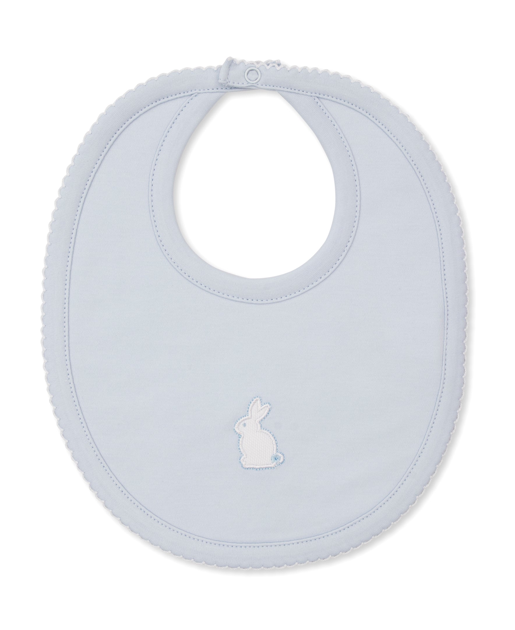 Pique Bunny Bash Blue Bib - Kissy Kissy