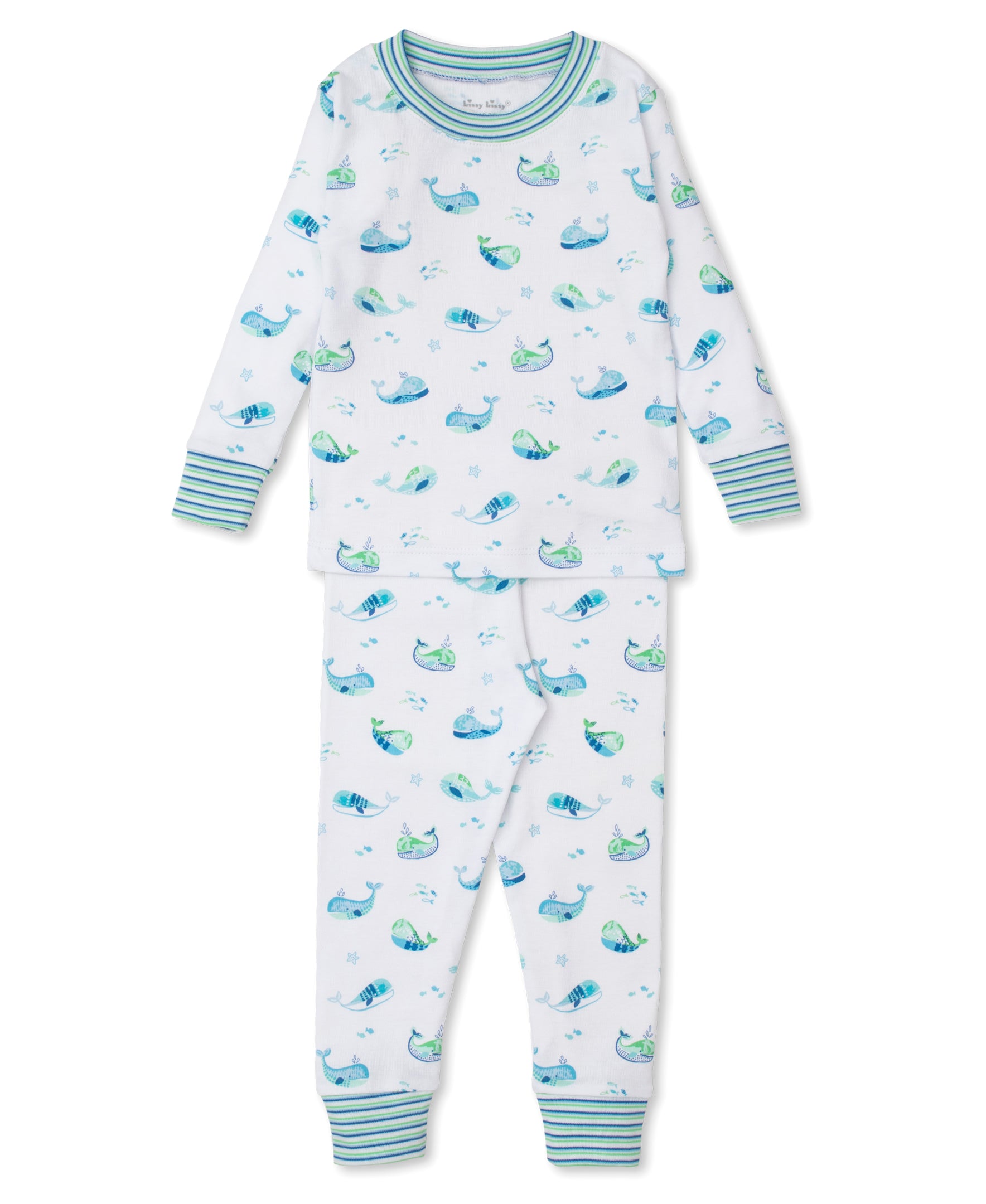 Watercolor Whales Toddler Pajama Set