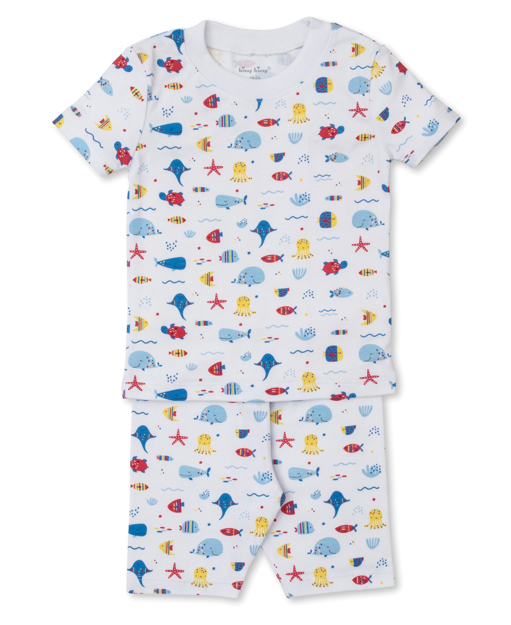 Sea Life Fun Blue Toddler Short Pajama Set