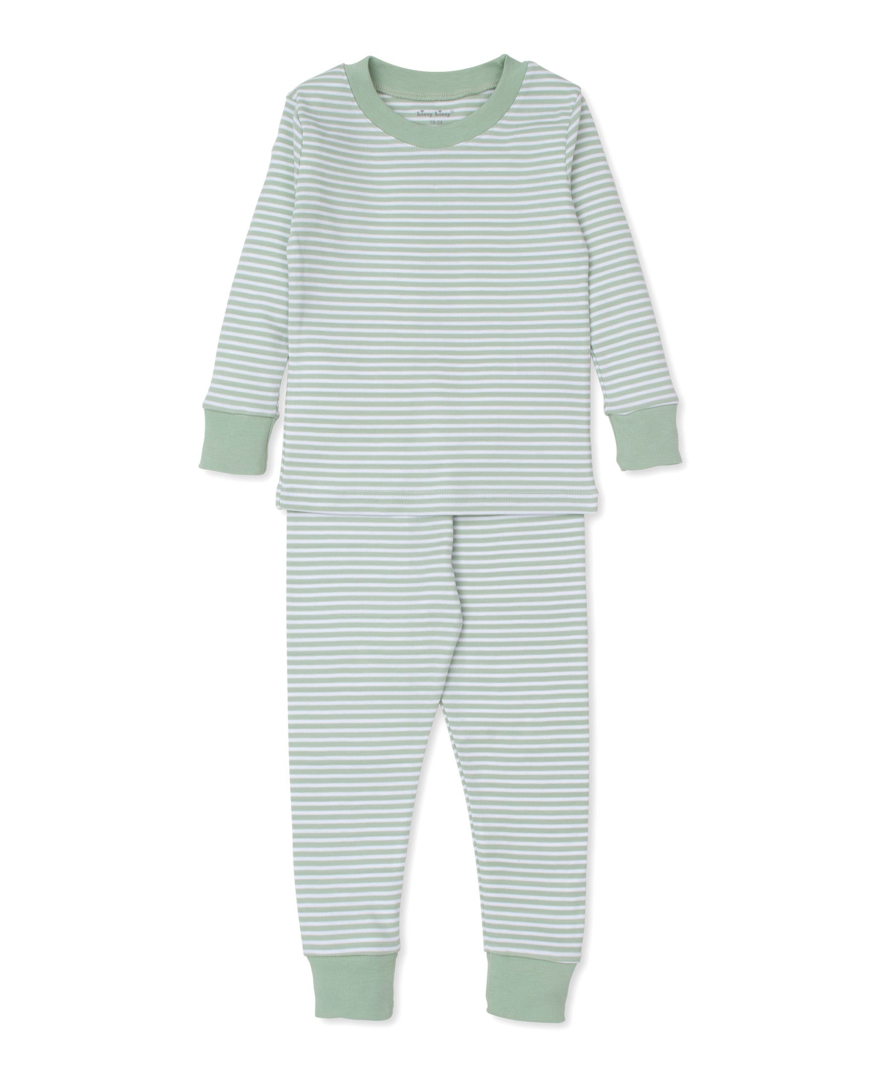 Green Stripe Toddler Pajama Set