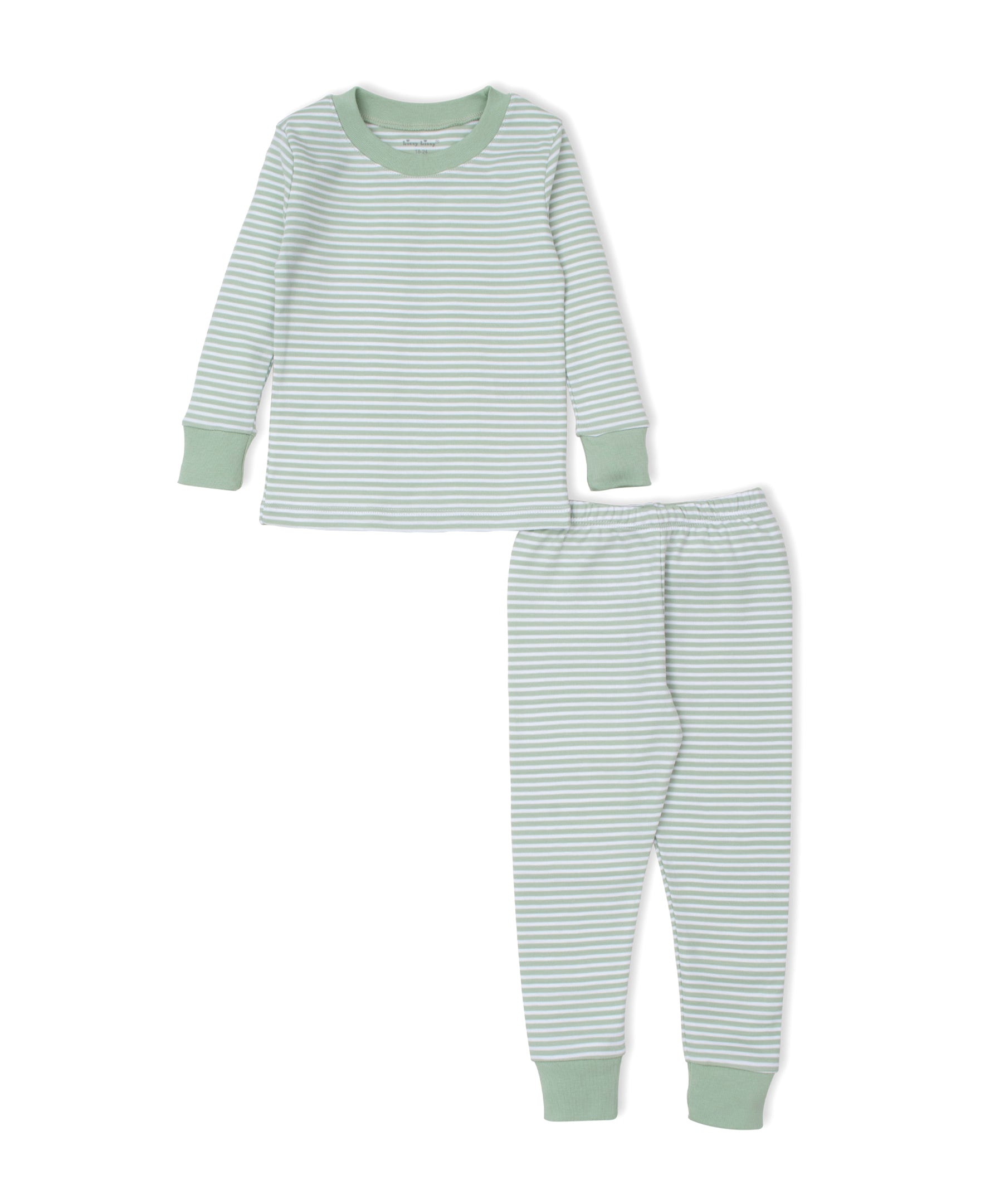 Green Stripe Toddler Pajama Set