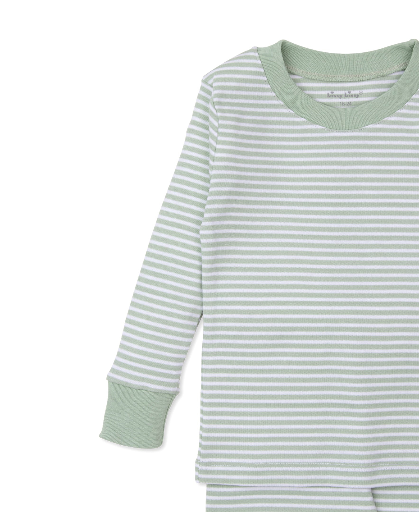 Green Stripe Toddler Pajama Set