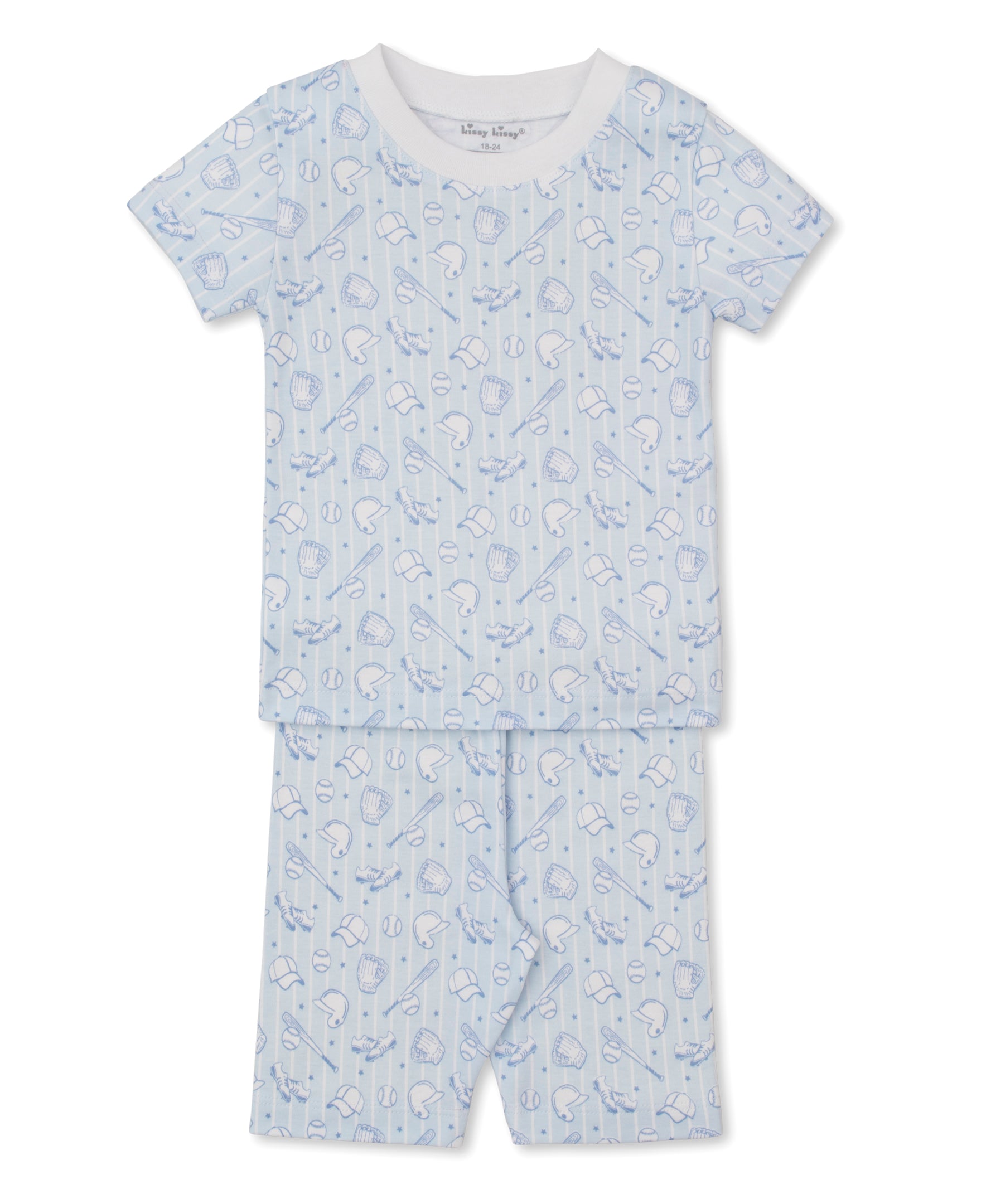 Backyard Baseball Toddler Short Pajama Set - Kissy Kissy