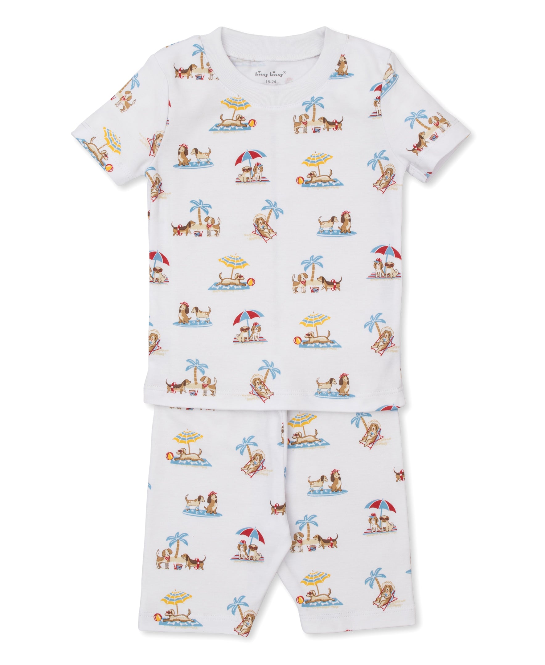 Puppy Beach Daze Short Toddler Pajama Set - Kissy Kissy