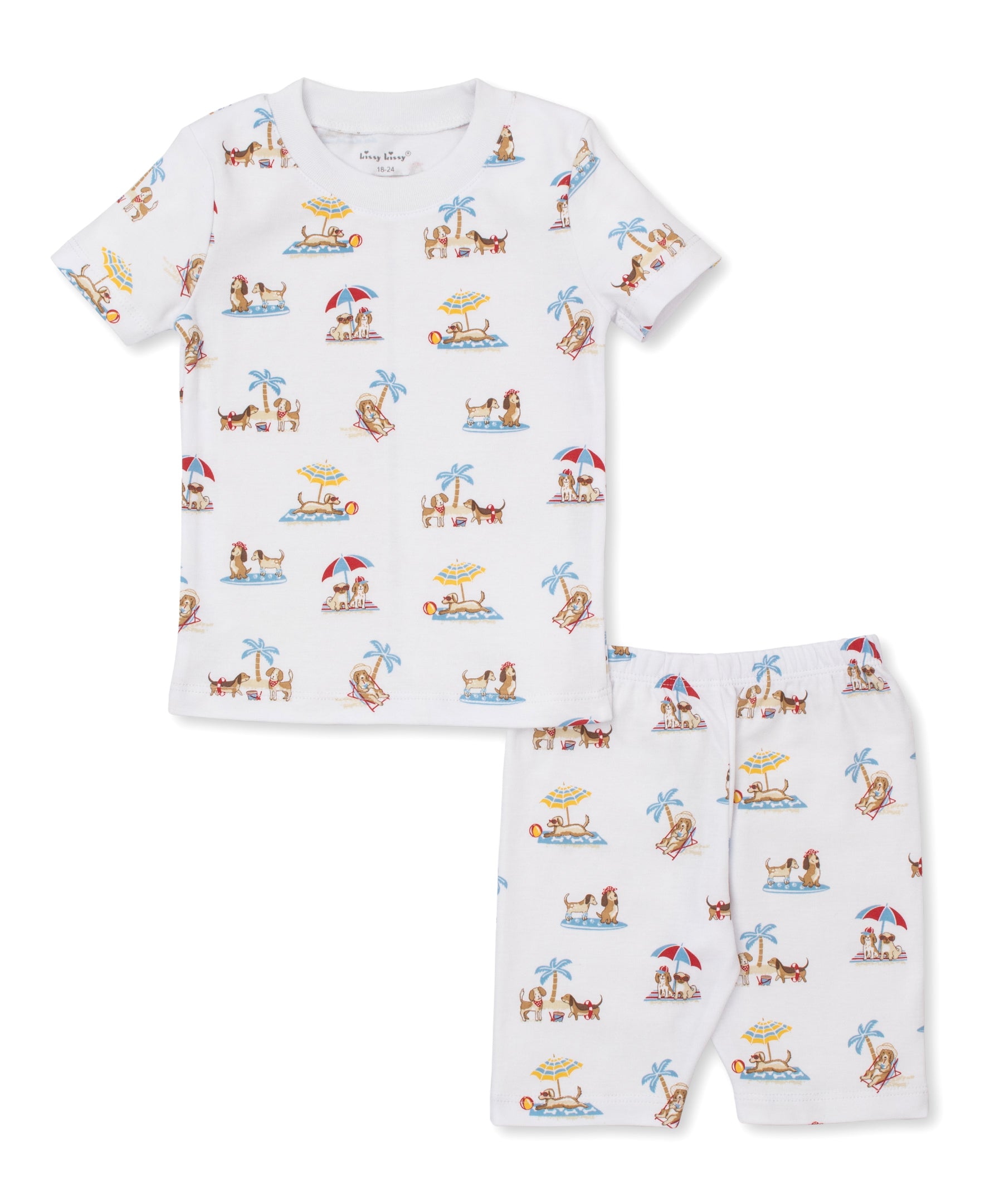 Puppy Beach Daze Short Toddler Pajama Set - Kissy Kissy