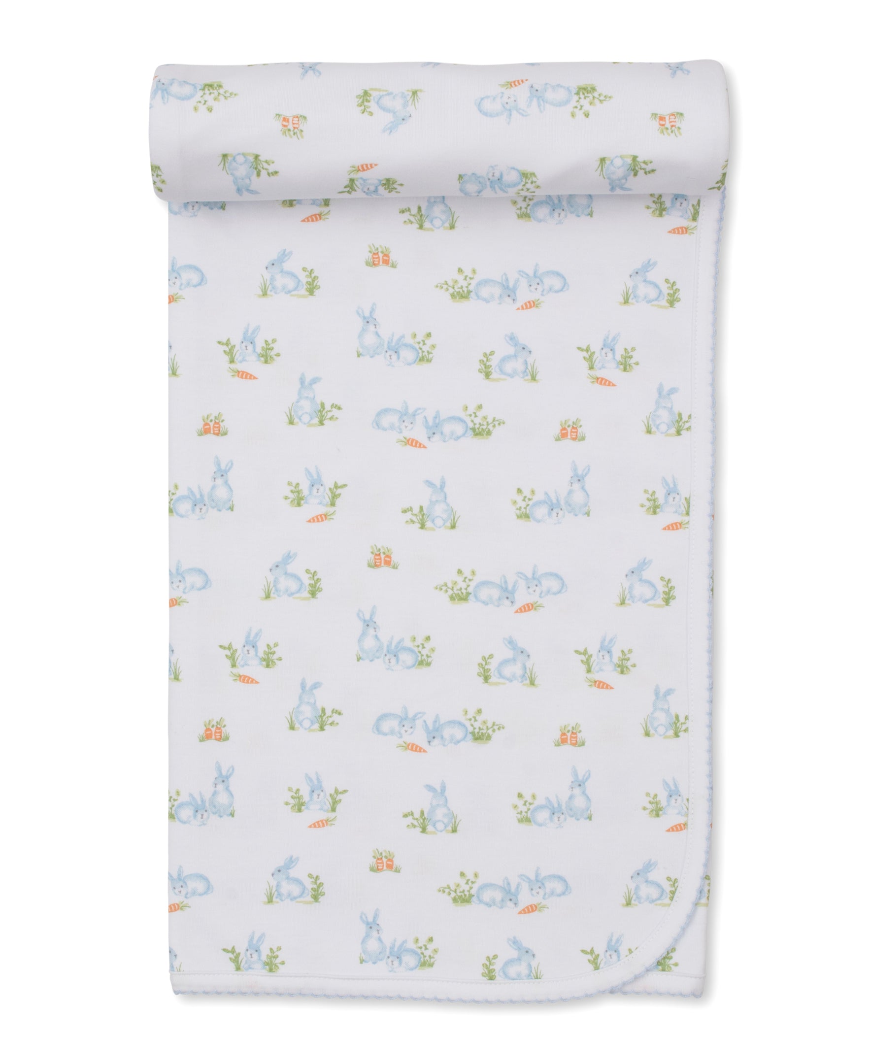 Baby Bunny Patch Blue Blanket - Kissy Kissy