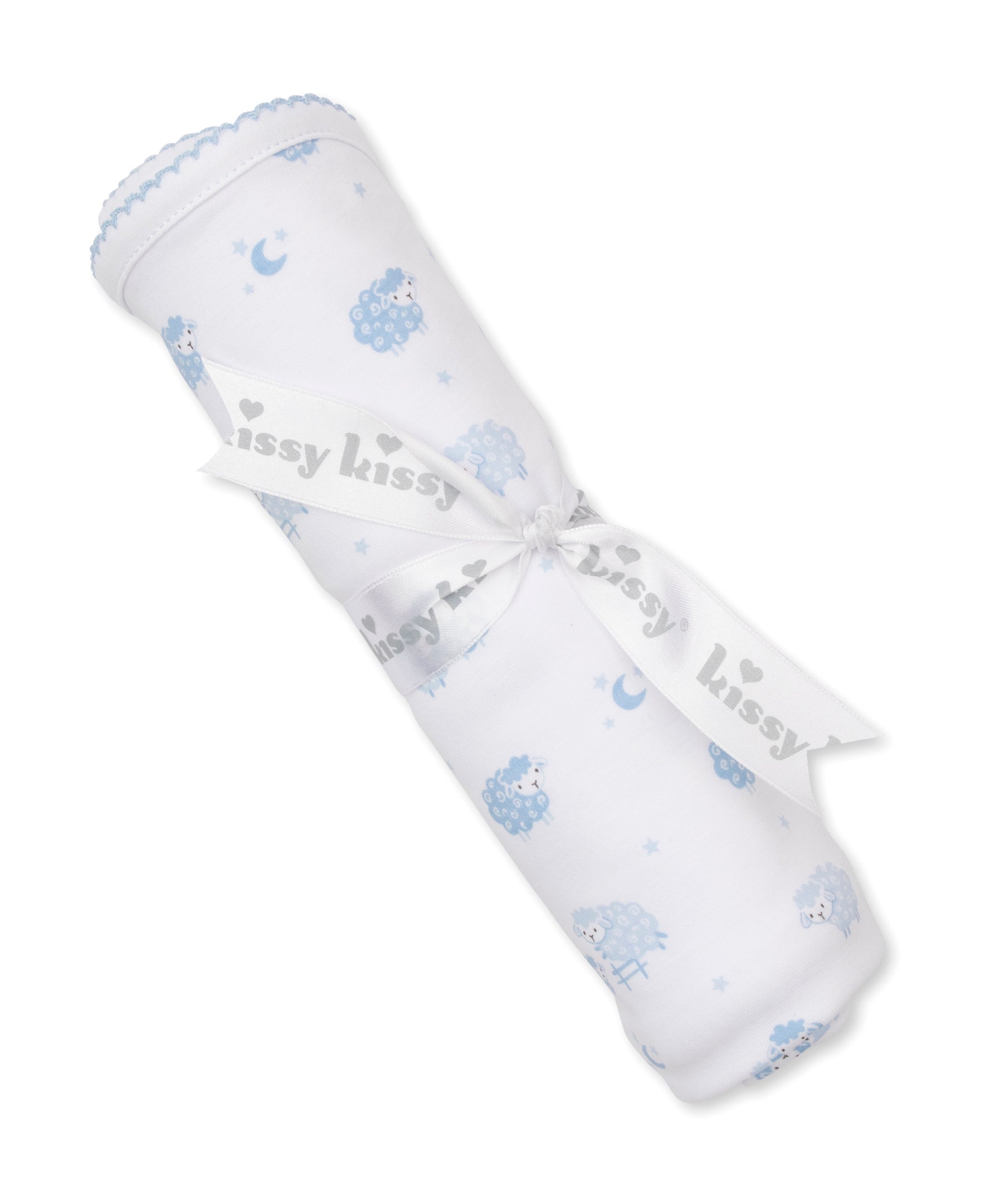 Baa Baa Baby Sheep Blue Blanket - Kissy Kissy