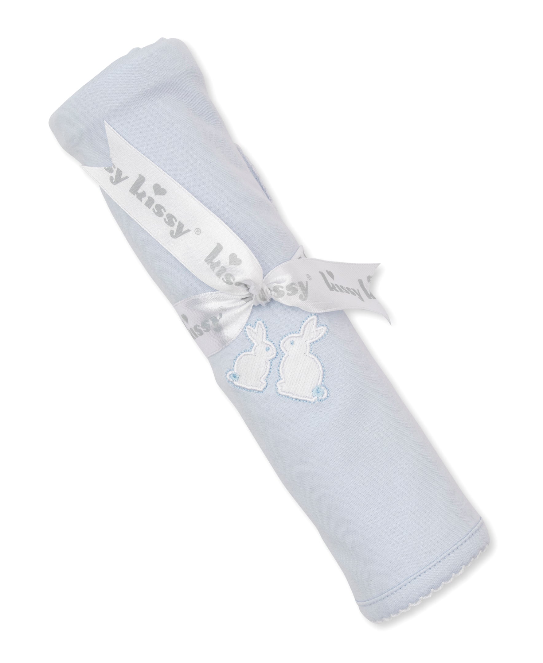 Pique Bunny Bash Blue Blanket - Kissy Kissy