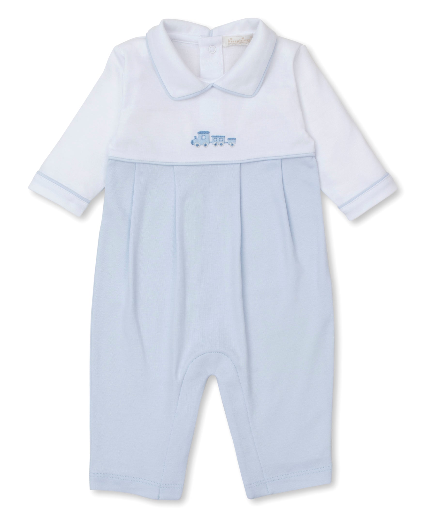 CLB Fall Medley 24 Blue/White Hand Emb. Playsuit