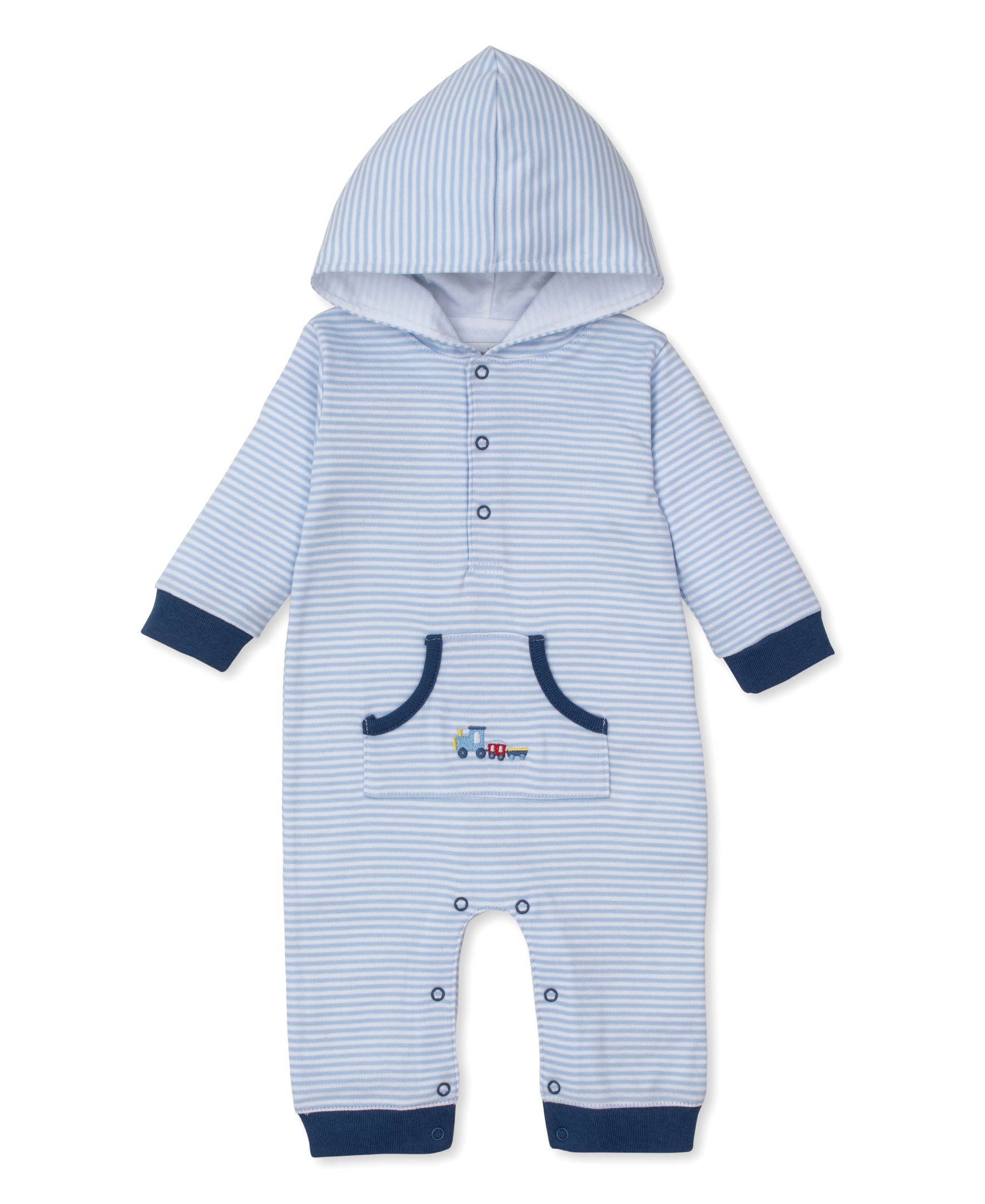 Rambling Railroad Playsuit with Hood - Kissy Kissy