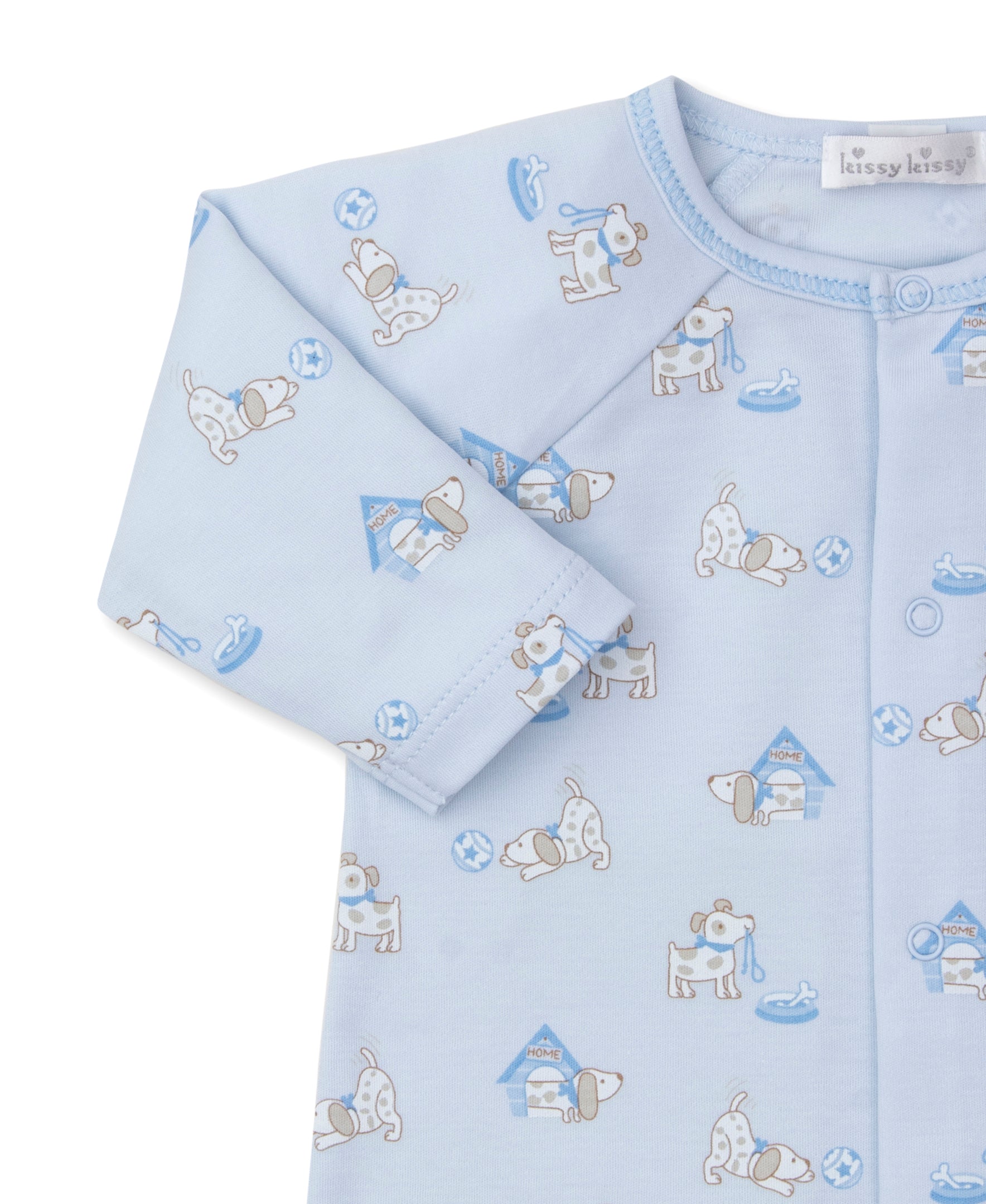 Pups In Action Blue Playsuit - Kissy Kissy