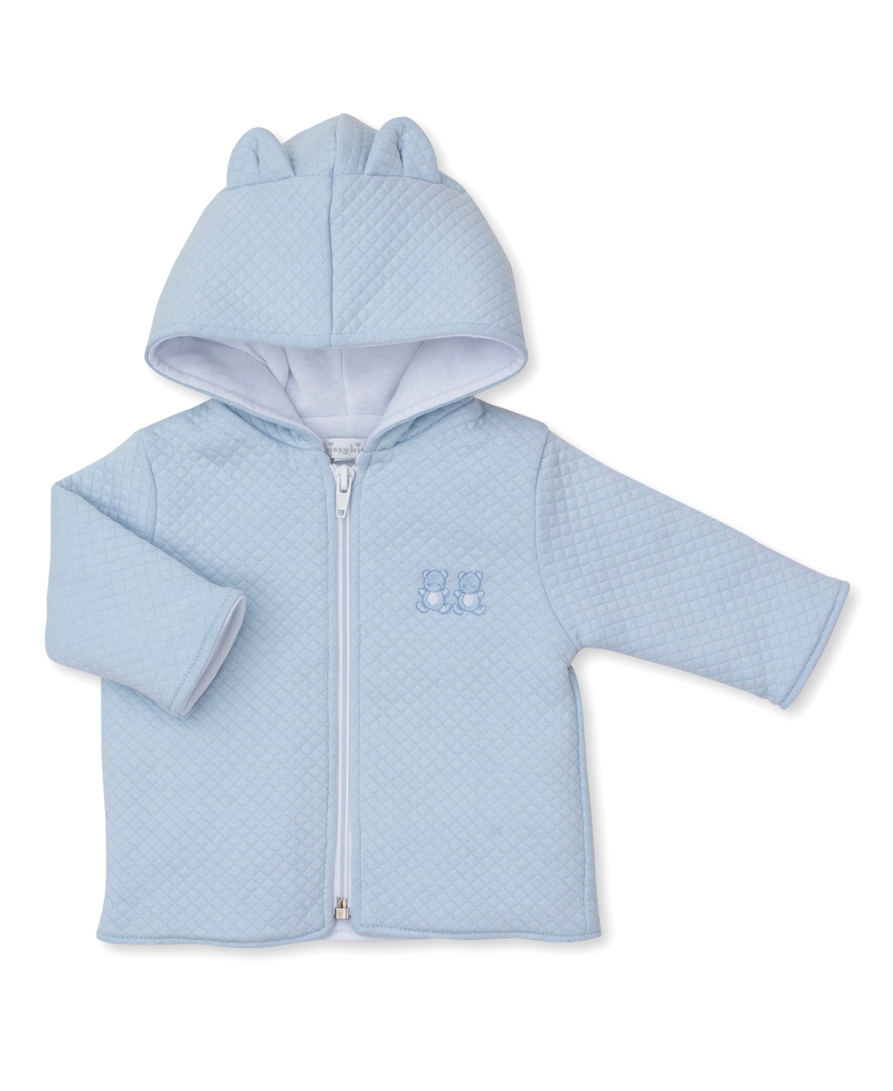 Baby Bear Cub Blue Padded Jacquard Jacket