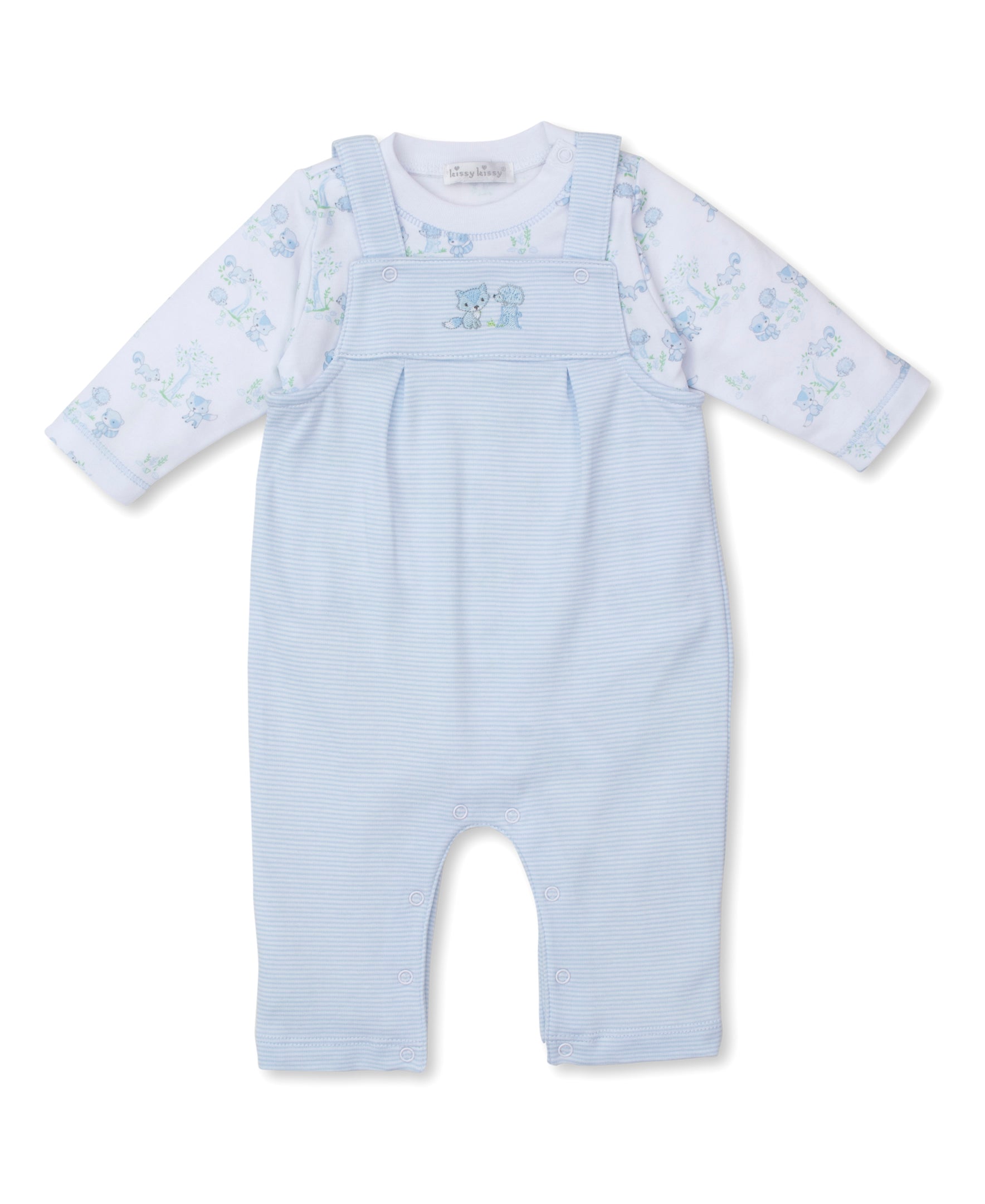 Forest Fun Blue Overall Set - Kissy Kissy