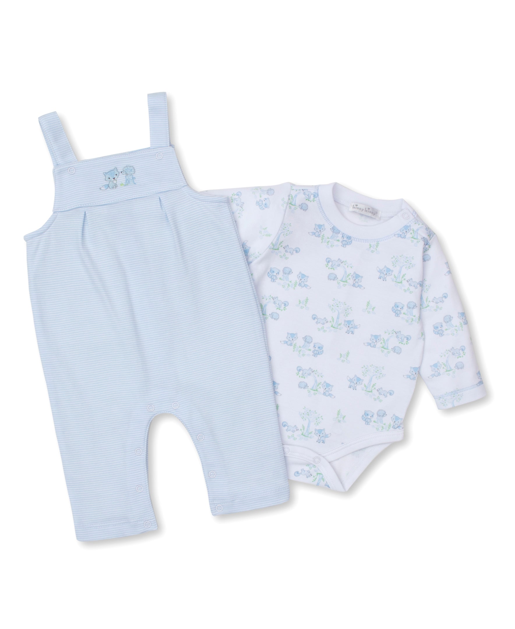 Forest Fun Blue Overall Set - Kissy Kissy