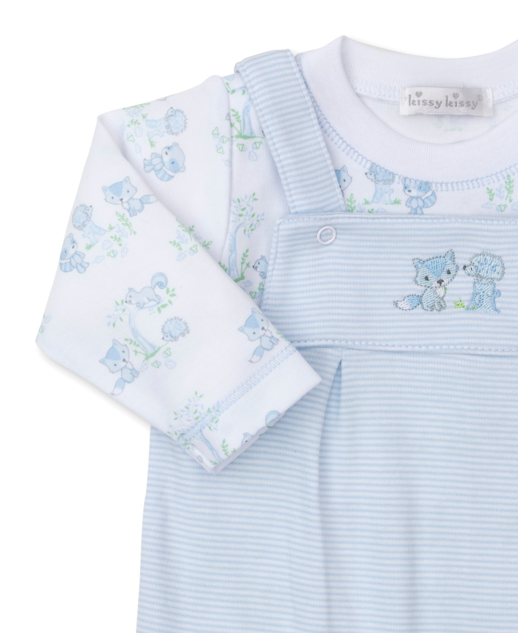 Forest Fun Blue Overall Set - Kissy Kissy