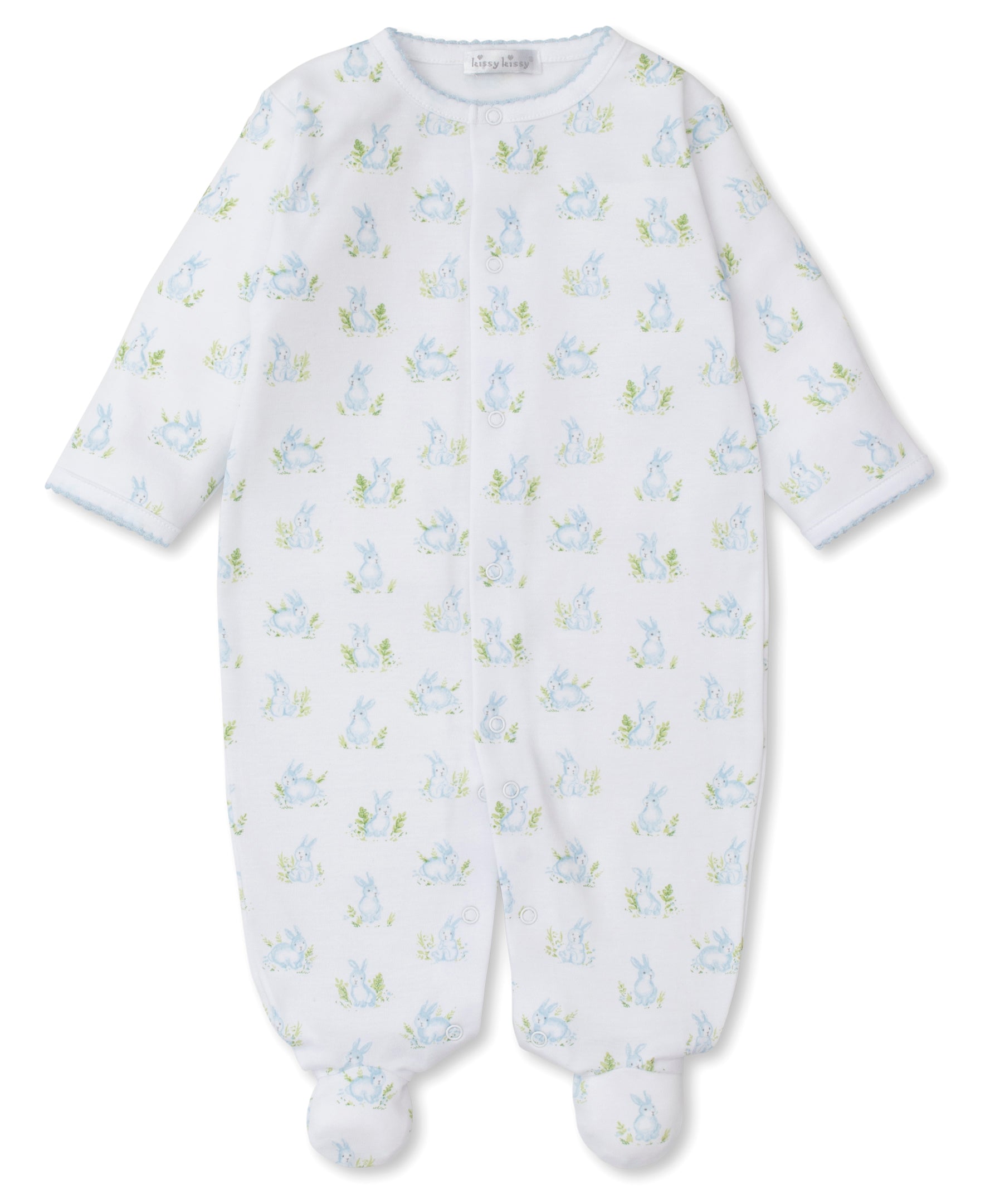 Cottontail Hollows Blue Footie - Kissy Kissy